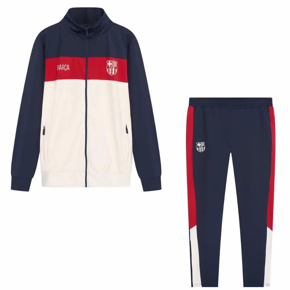 FC Barcelona Dres treningowy dla dzieci 22/23 rozmiar 116-164 niebiesko-beżowy