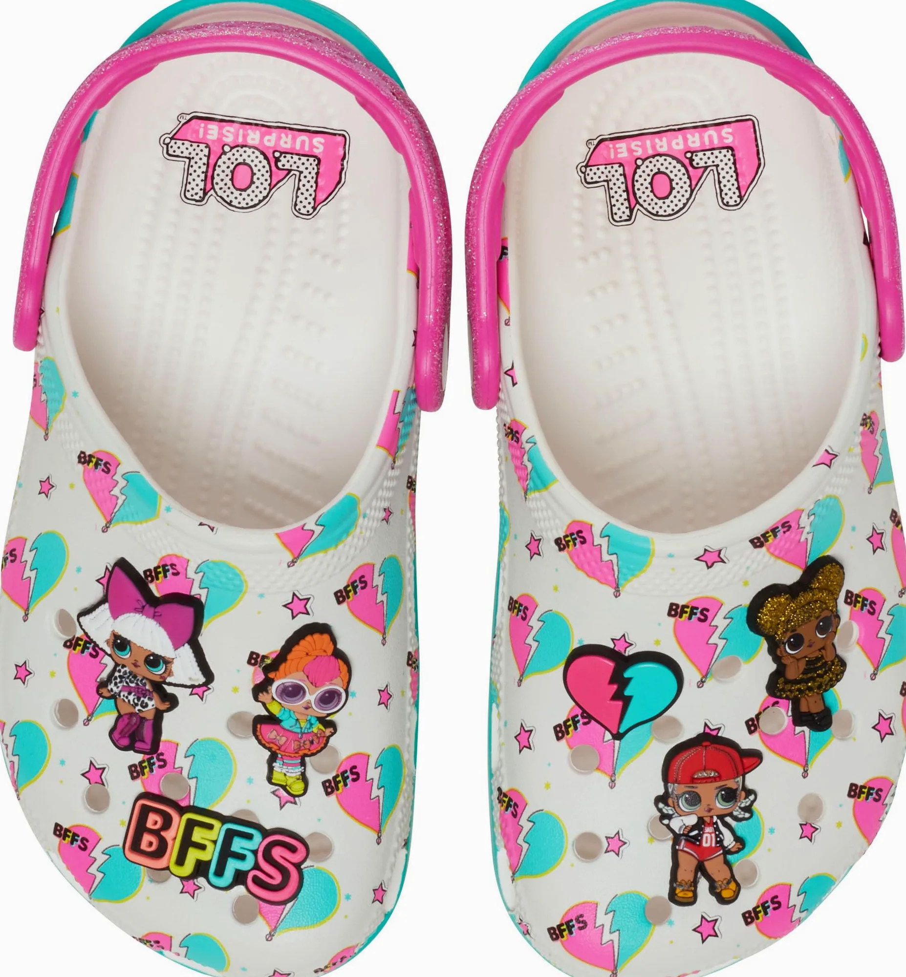 Klapki dziecięce Crocs LOL SURPRISE BFF CLASSIC CLOG, kolor turkusowy