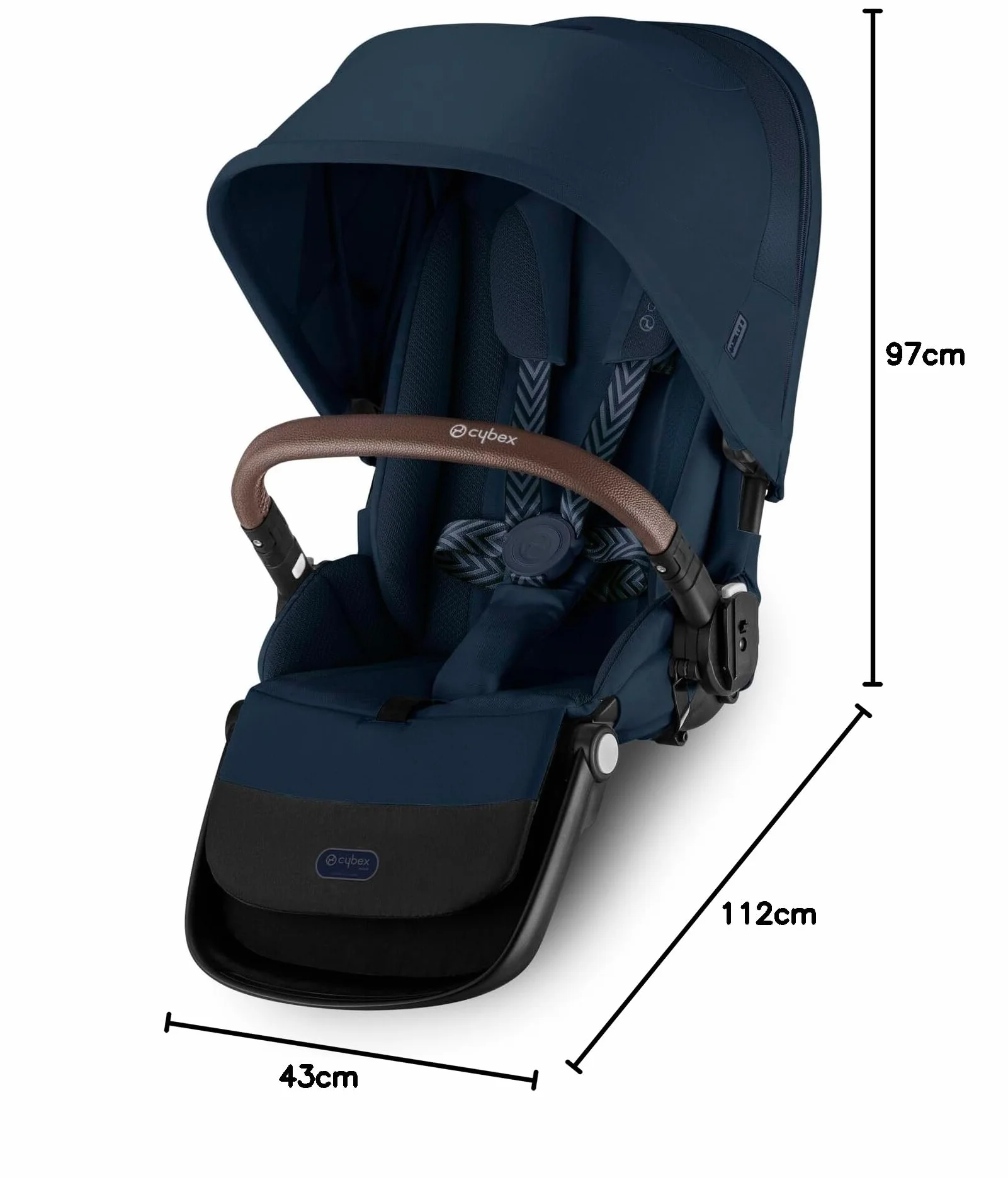 CYBEX Gold siedzisko do wózka GAZELLE S i e-GAZELLE S, od urodzenia do ok. 4 lat, Ocean Blue