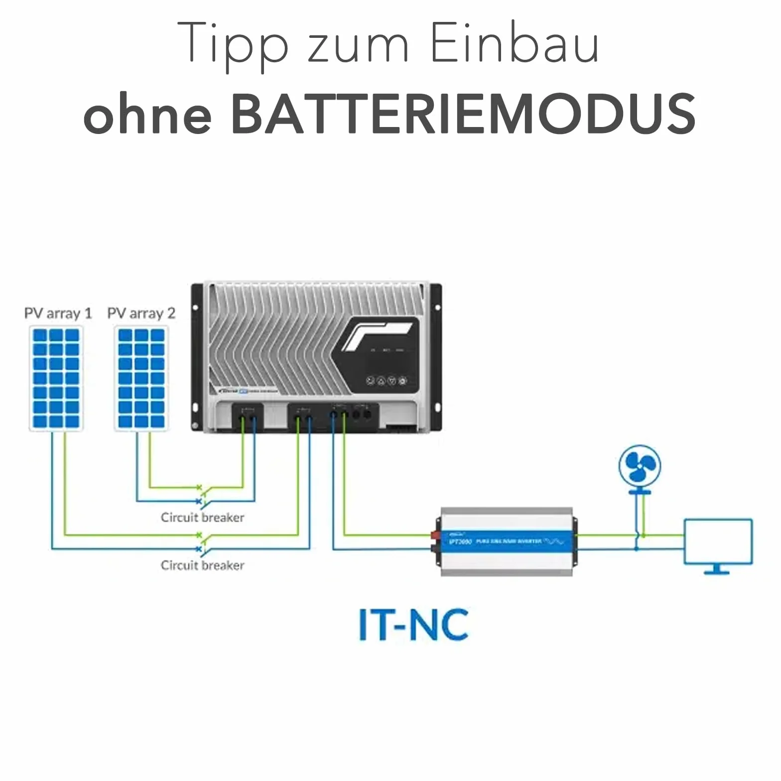 EPEVER® serii IT-NC G3 MPPT Regulator ładowania – IT-NC G3 – 100A, 200V, 12/24/48VDC auto (IT10420NC G3)