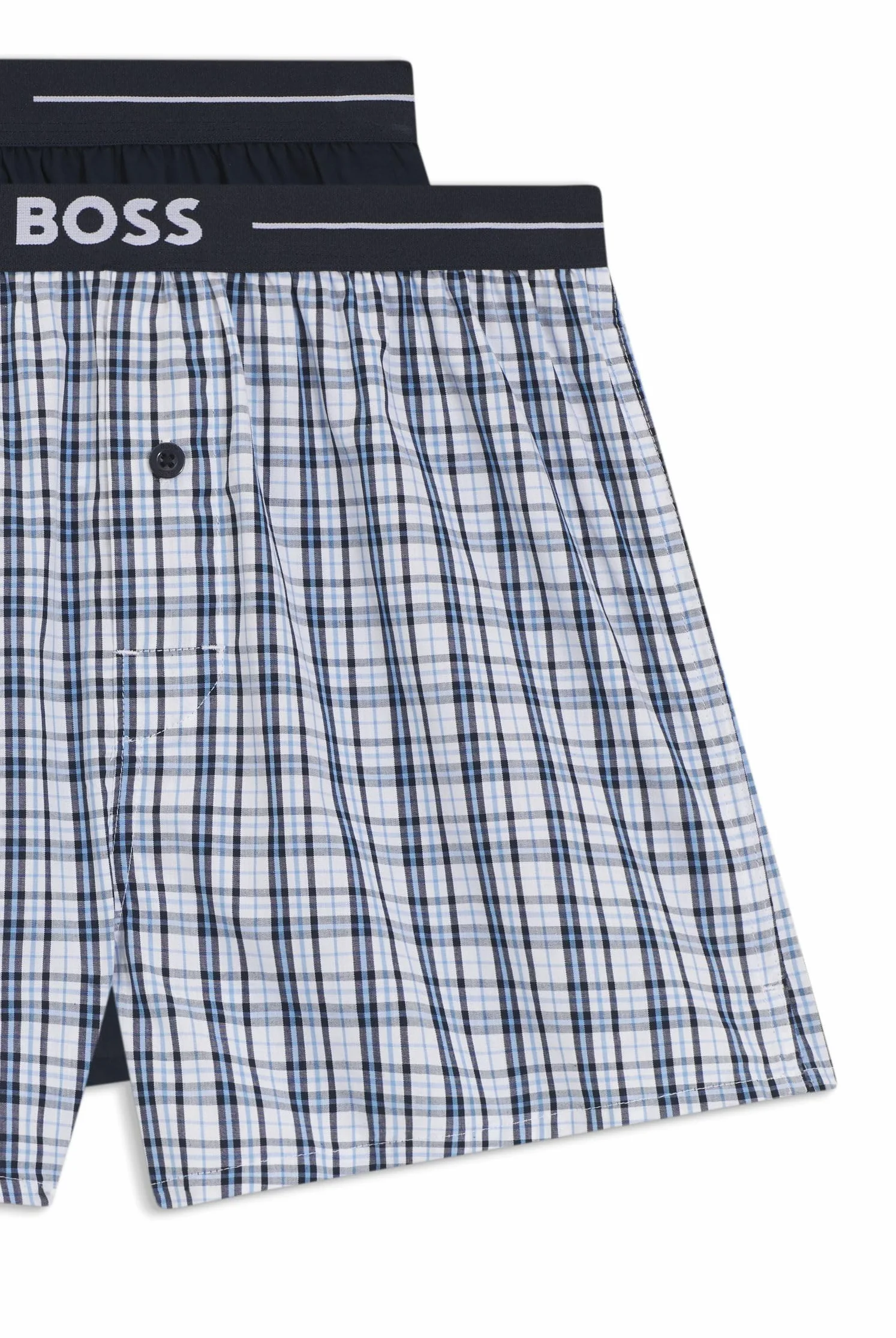 BOSS Męskie spodnie piżamowe 2P Boxer Shorts Dark Blue405 XL