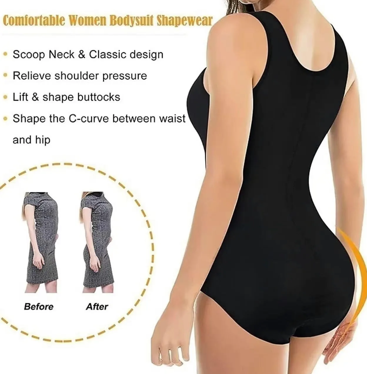 QHQQXN Odzież modelująca dla kobiet Body wyszczuplają brzuch Bezszwowe body wyszczuplają talię