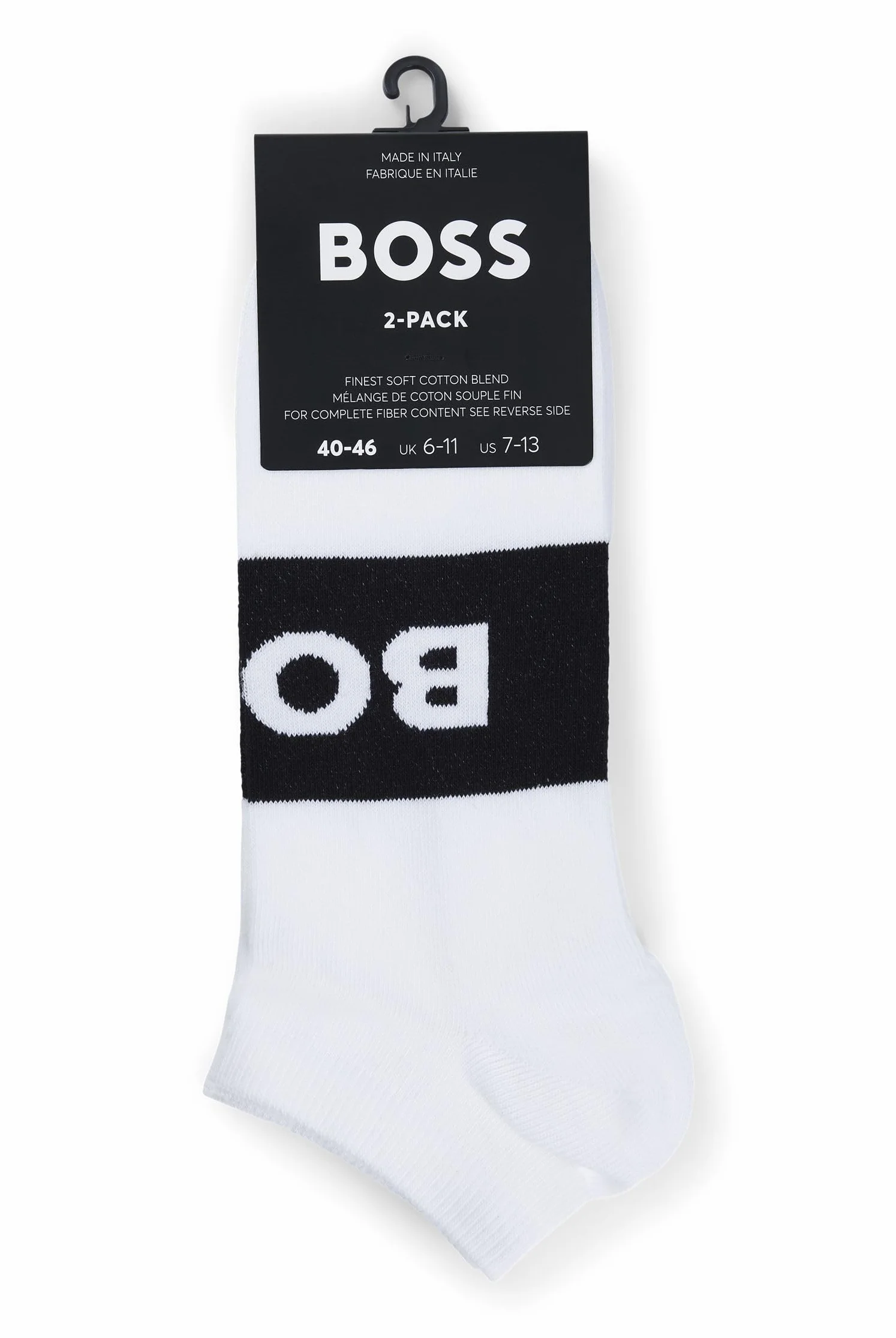 BOSS Skarpety męskie (2 sztuki), Biały 100, 43-45 EU