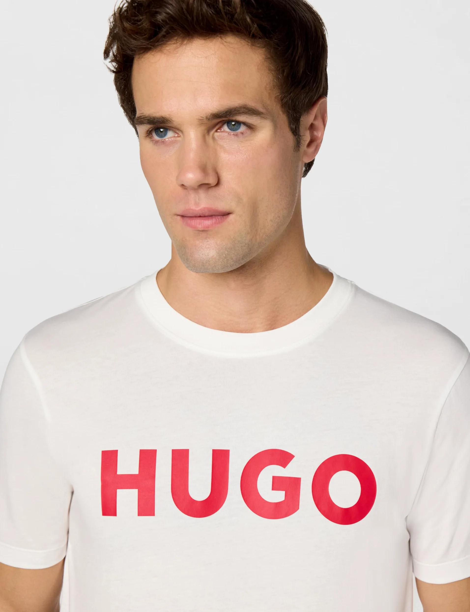 HUGO Mens Print Logo Short Sleeve T-Shirt, Ultra White, XX-Large US