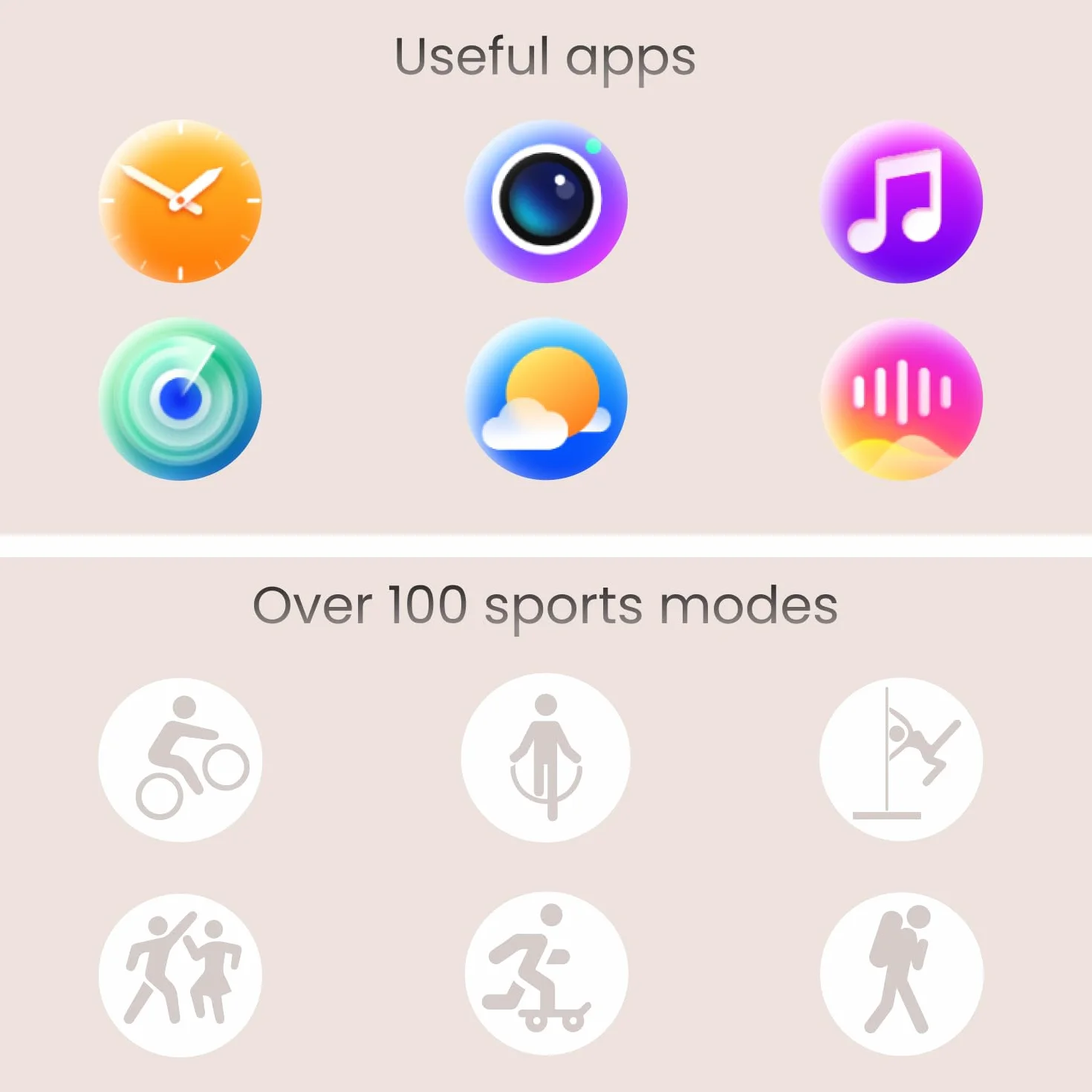 Forever Smartwatch Lucca SB-370 - Zegarek Damski z Funkcją Dzwonienia, Wodoodporny, Sportowy, Kobiecy Dodatek, Dwa Paski, Modny Wzór Panterka, Rosegold, Zegarek na Ręke
