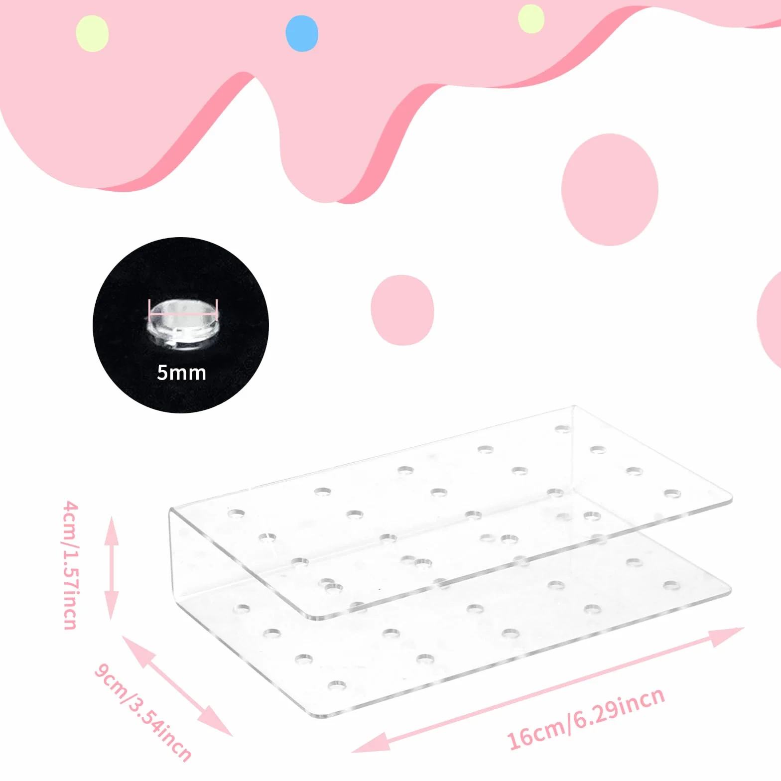 4 sztuki stojaków na cake popy, 20 otworów, przezroczyste akrylowe uchwyty na lizaki, patyczki do cake popów na słodycze, imprezy, wesela, baby shower, urodziny, jubileusze, dekoracja Halloween