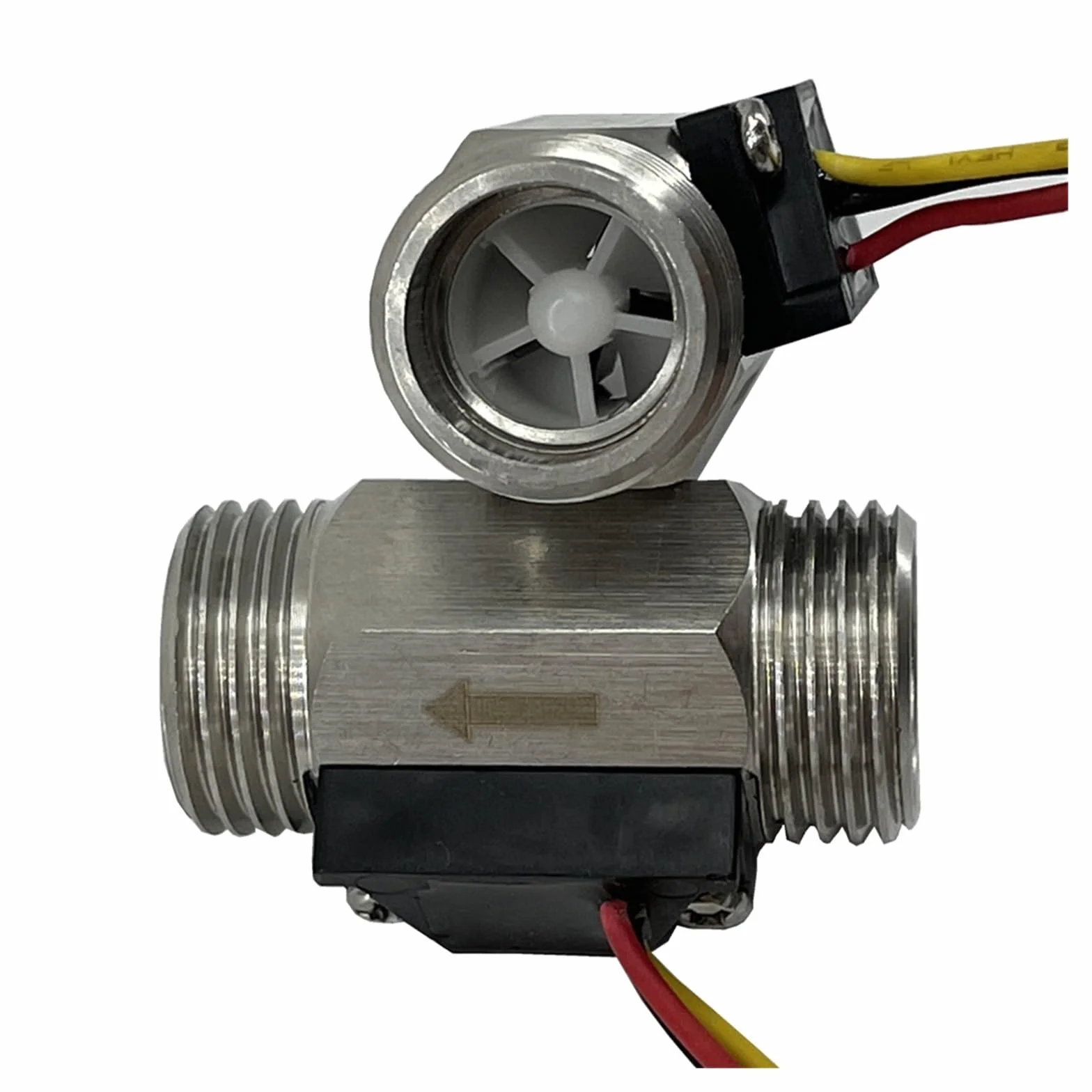 Cyfrowy przepływomierz G1/2" 1~30L/Min Efekt Halla Czujnik przepływu wody ze stali nierdzewnej Miernik NPN Impuls DN15 Przepływ wody turbiny Przepływomierz turbinowy (Color : 5-24Vdc, Size : 1)