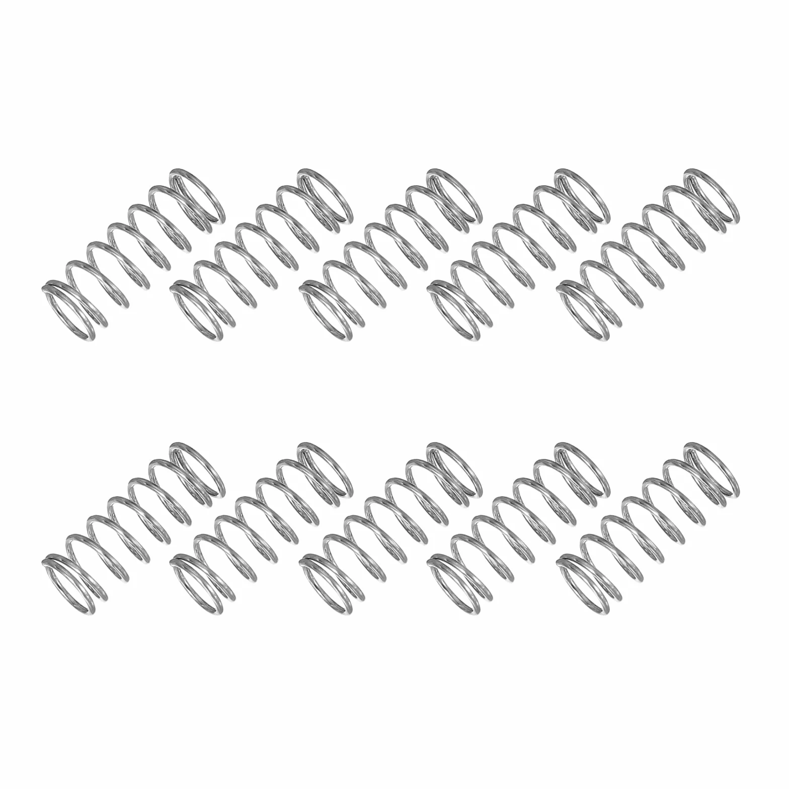 QUARKZMAN Mała sprężyna dociskowa 8 mm, średnica zewnętrzna 0,8 mm, średnica drutu 20 mm, długość wolna 304, stal nierdzewna 304, sprężyna naciągowa do sklepu, napraw domu, projektów DIY (odcień