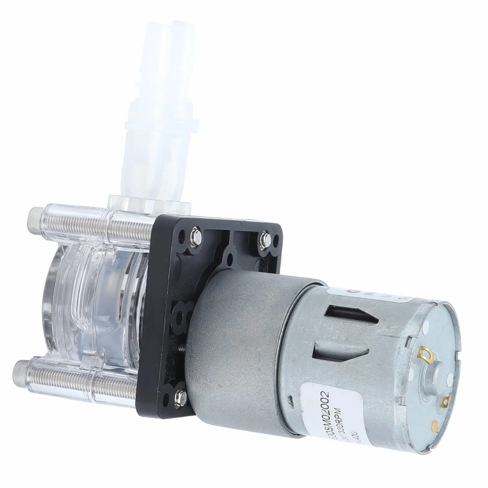 Pompa perystaltyczna, 12V/24V DC 500ml/min DIY Pompa dozująca ciecz, Mała perystaltyczna pompa cieczy z silnikiem z przekładnią szczotkową DC do laboratorium analitycznego(12V)