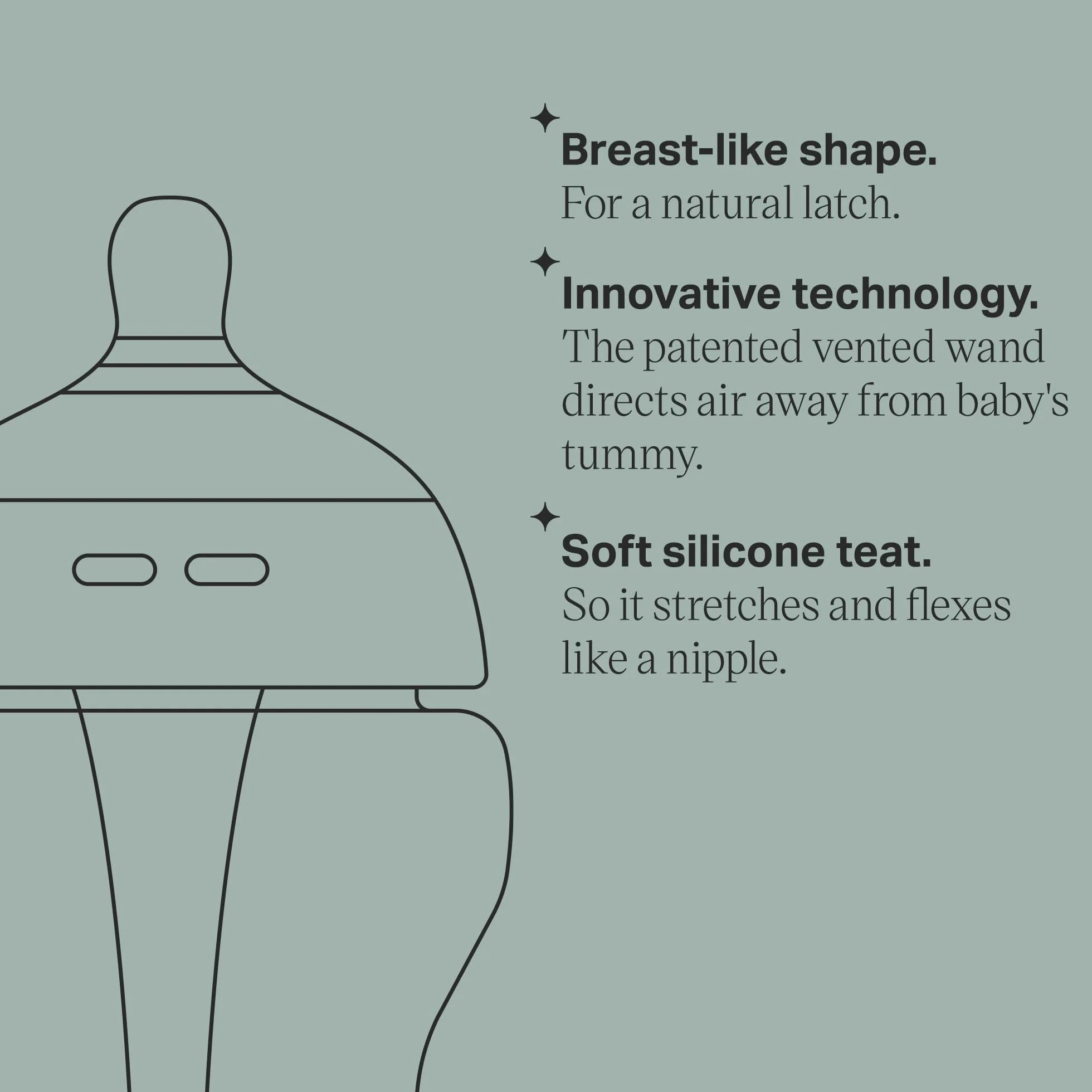 Tommee Tippee Anti-Colic, Butelki antykolkowe, smoczek w kształcie sutka o powolnym przepływie i z unikalnym systemem odpowietrzania Anti-Colic, pojemność 260 ml, opakowanie 6 szt.