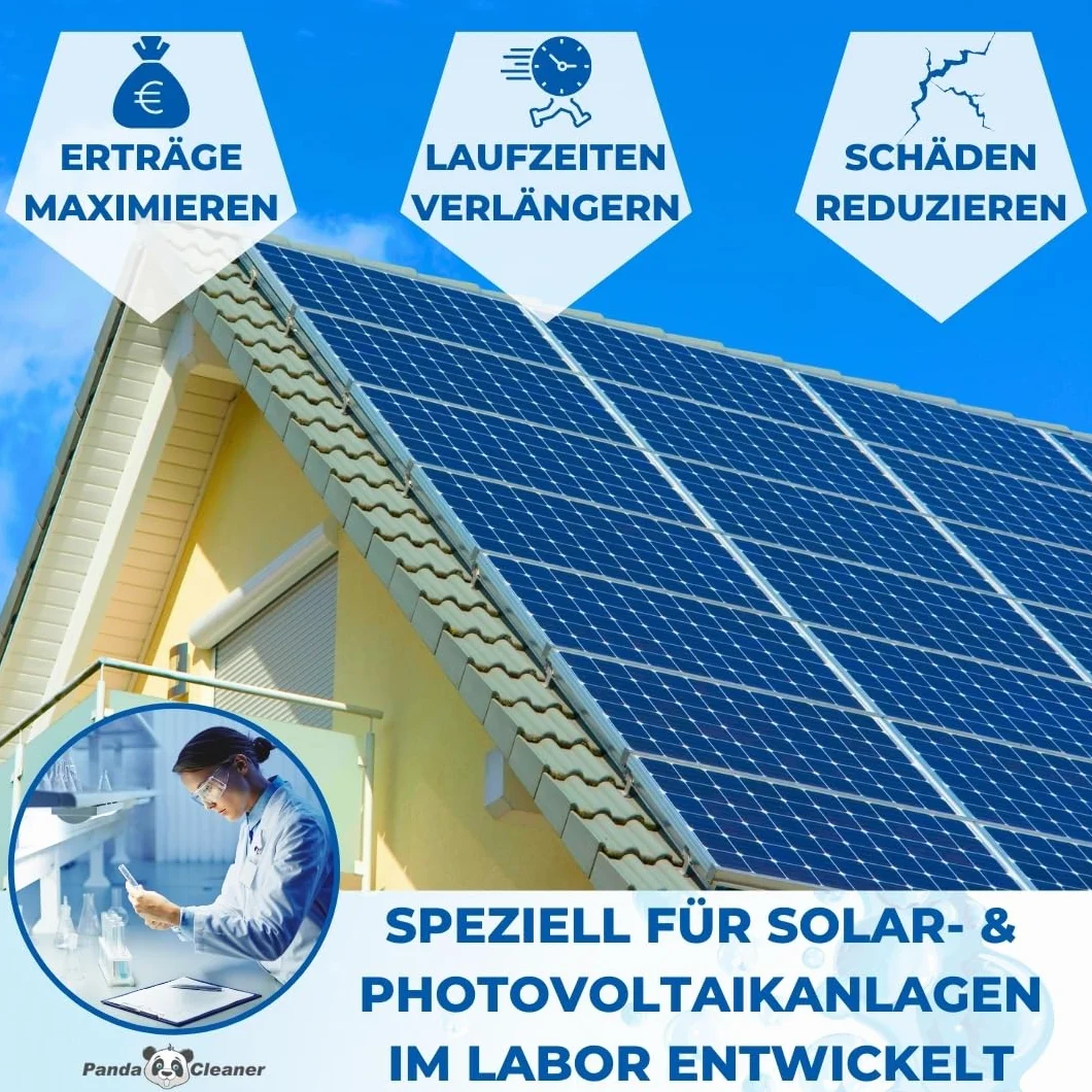 PandaCleaner Bio środek czyszczący – 1 l profesjonalny środek do czyszczenia instalacji solarnych i PV – wysoko skoncentrowany 1:100 do instalacji solarnych, modułu fotowoltaicznego, panelu