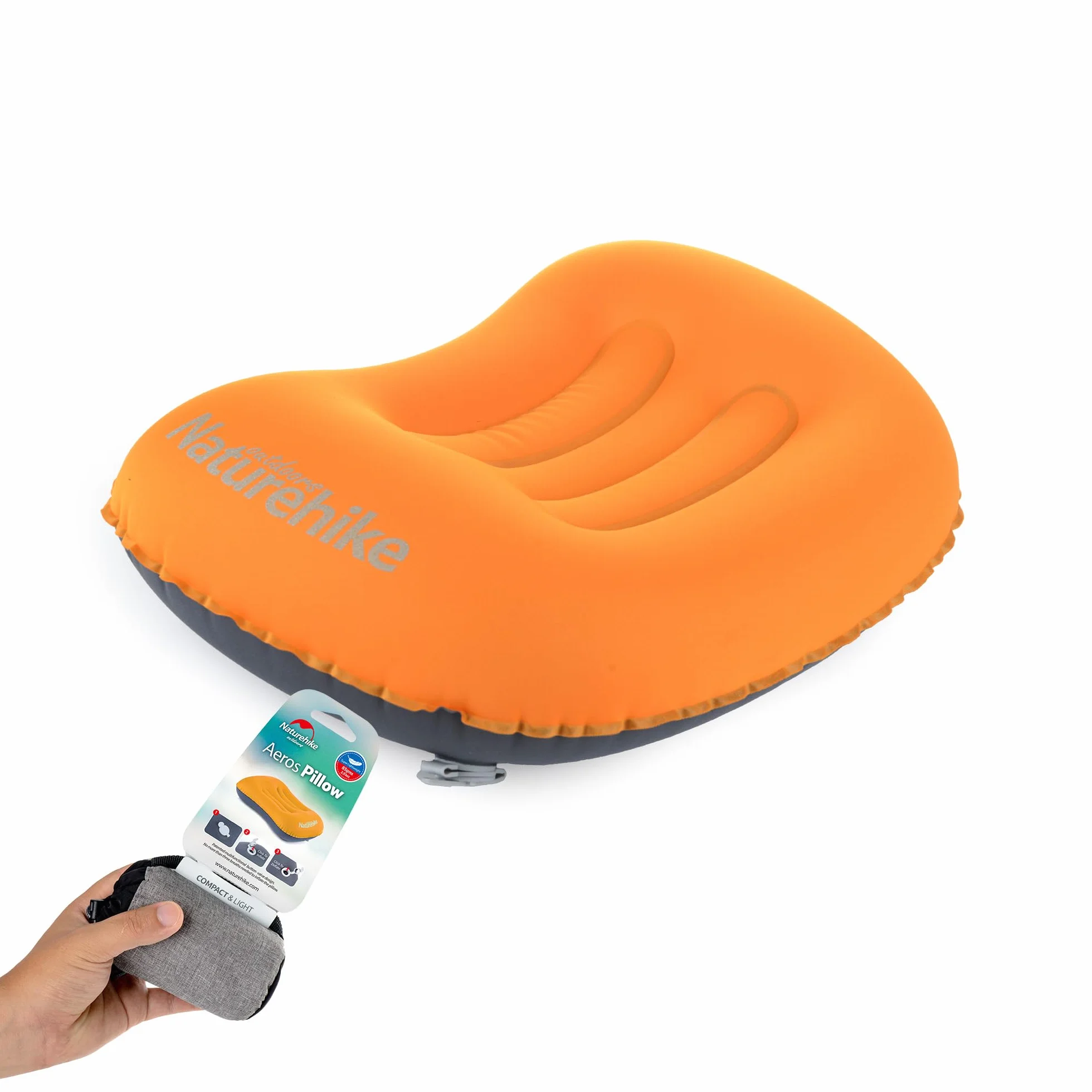 Naturehike Ultralekka poduszka podróżna z TPU w kształcie litery U, nadmuchiwana poduszka podróżna, na kemping, przenośna, z optymalnym wsparciem, idealna w podróży i do spania w podróży
