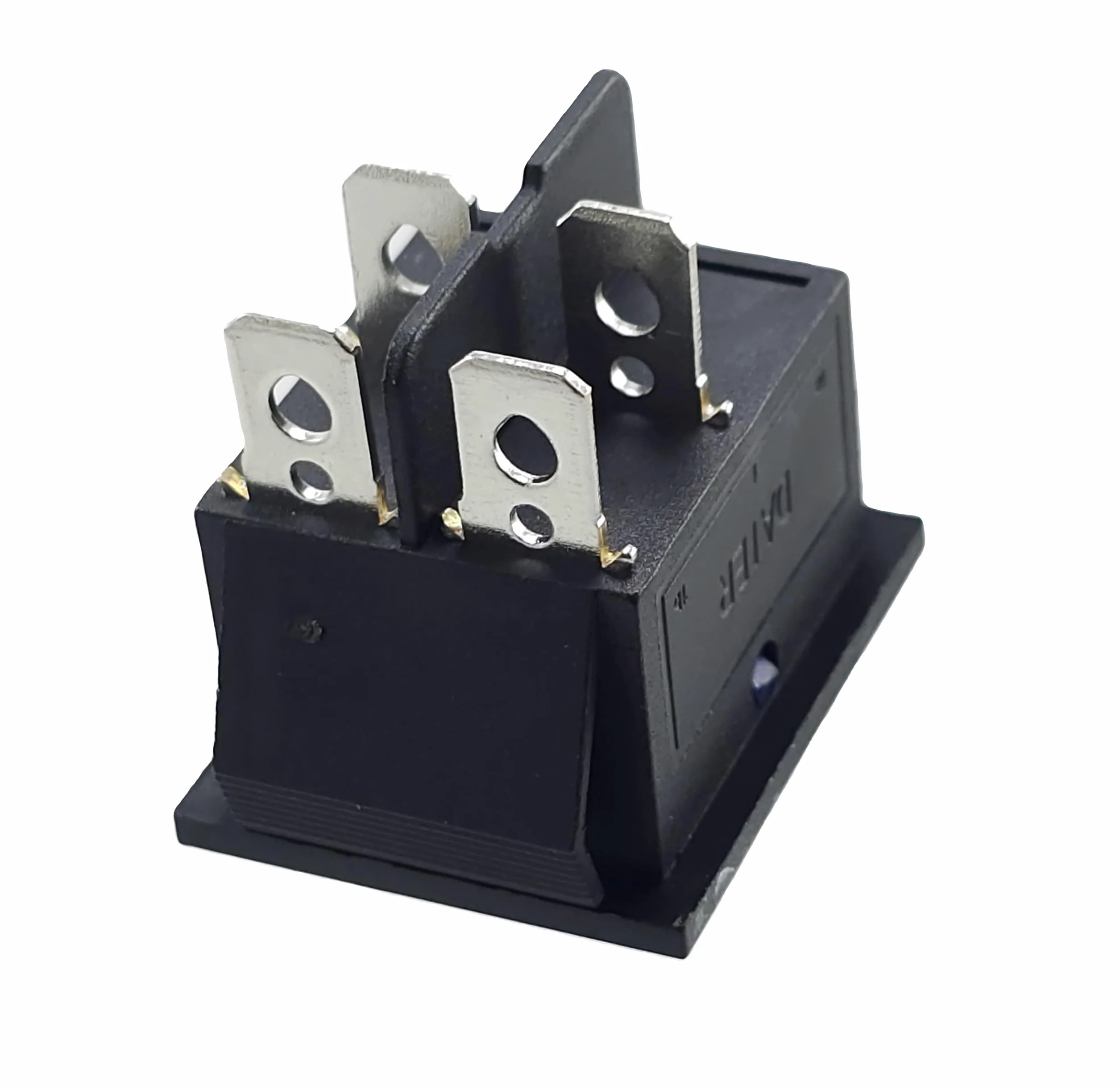 Niebieskie światło DPST chwilowy przełącznik kołyskowy wł./wył. zatrzask 22 x 30 mm 4 styki