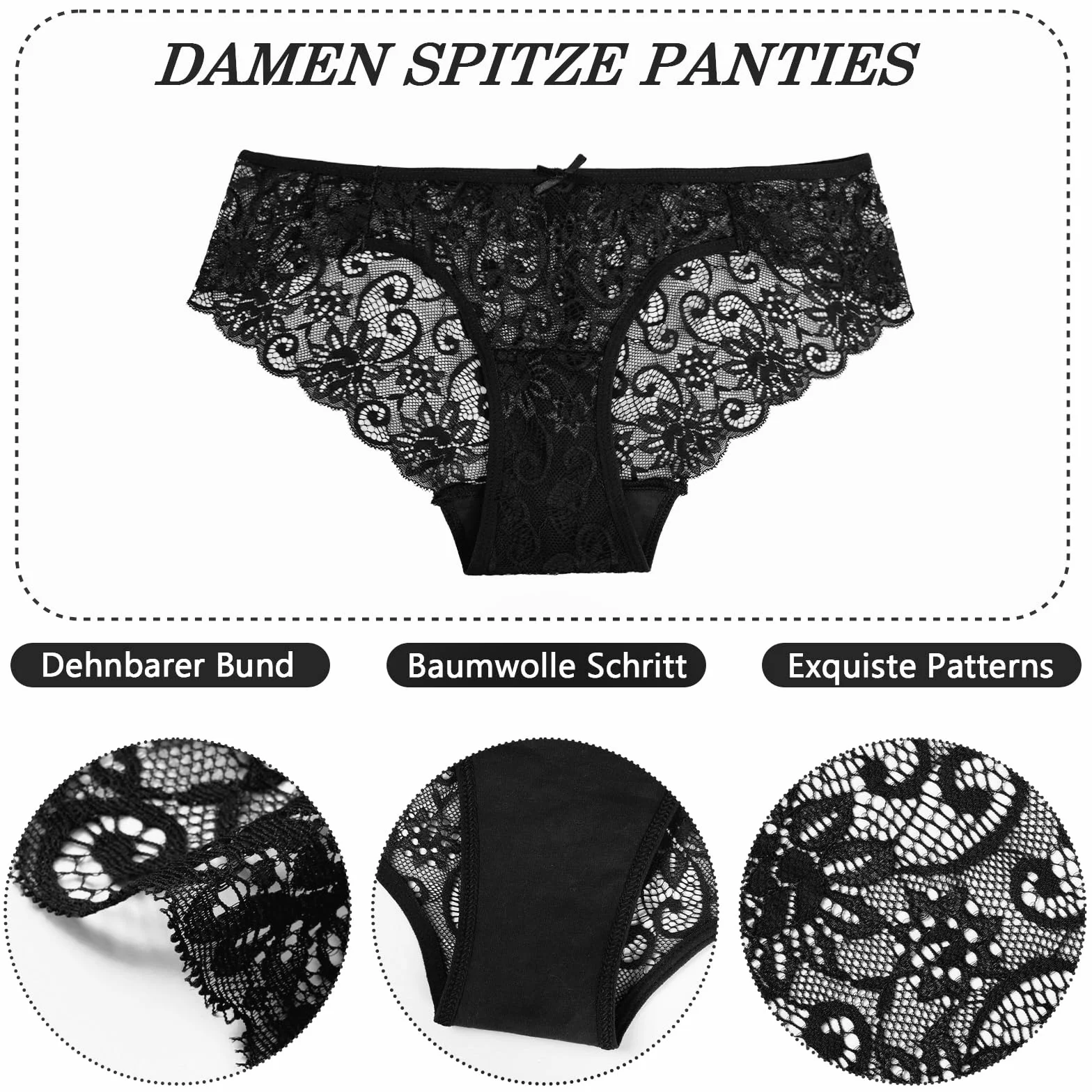 Majtki damskie, koronkowe, koronkowe, koronkowe, damskie, koronkowe, koronkowe, koronkowe, majtki dla kobiet, wielopak, hipsterska koronka, damskie