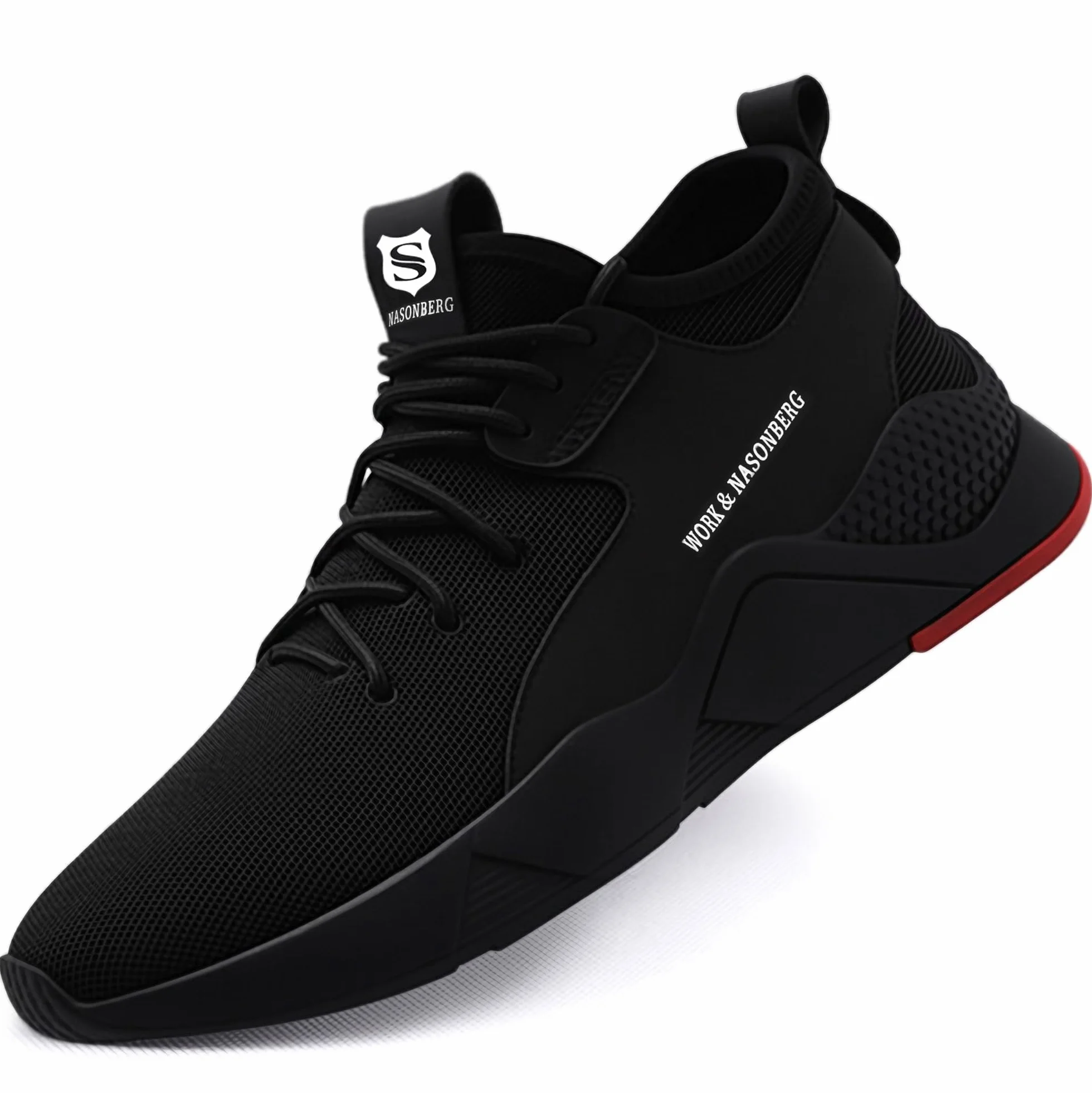 Męskie buty ochronne, lekkie, damskie, oddychające, ze stalowym noskiem, rozmiar 36-48 EU
