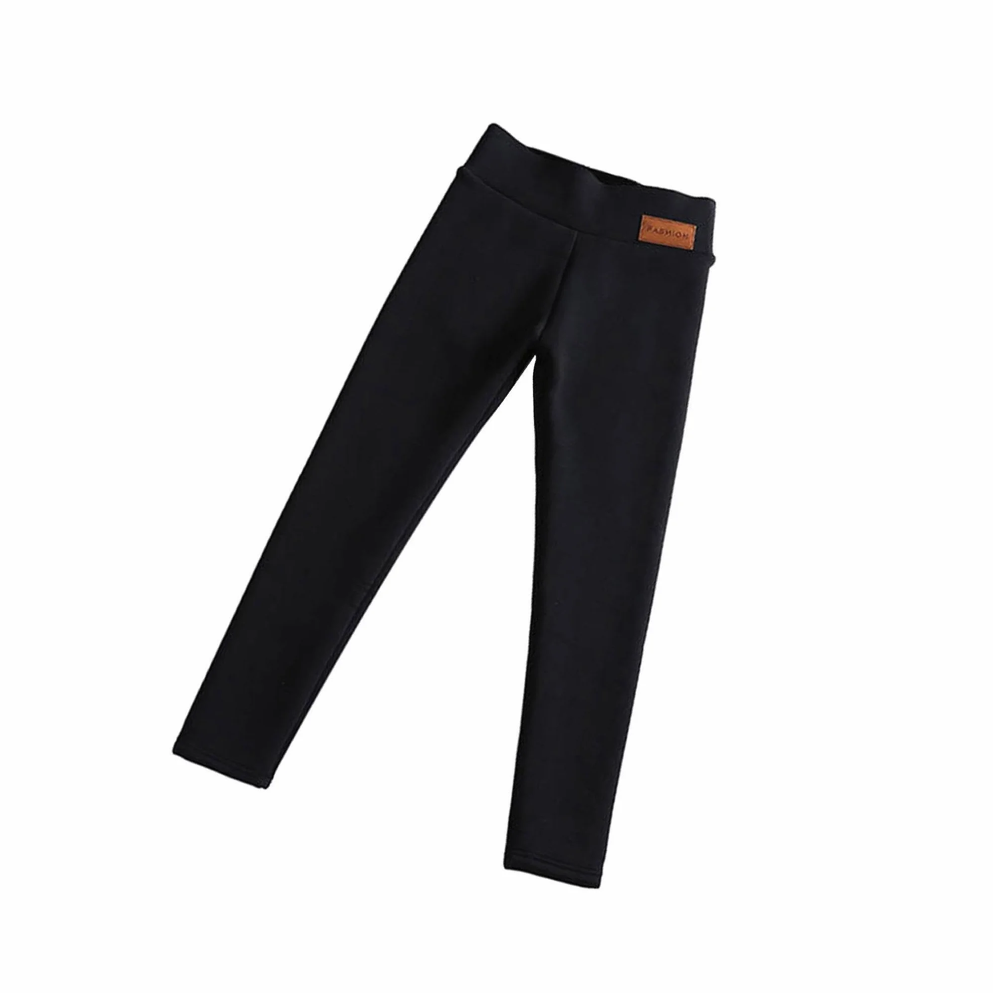 Wygodne i ocieplane legginsy damskie na mroźne zimowe dni, Czarny, XL