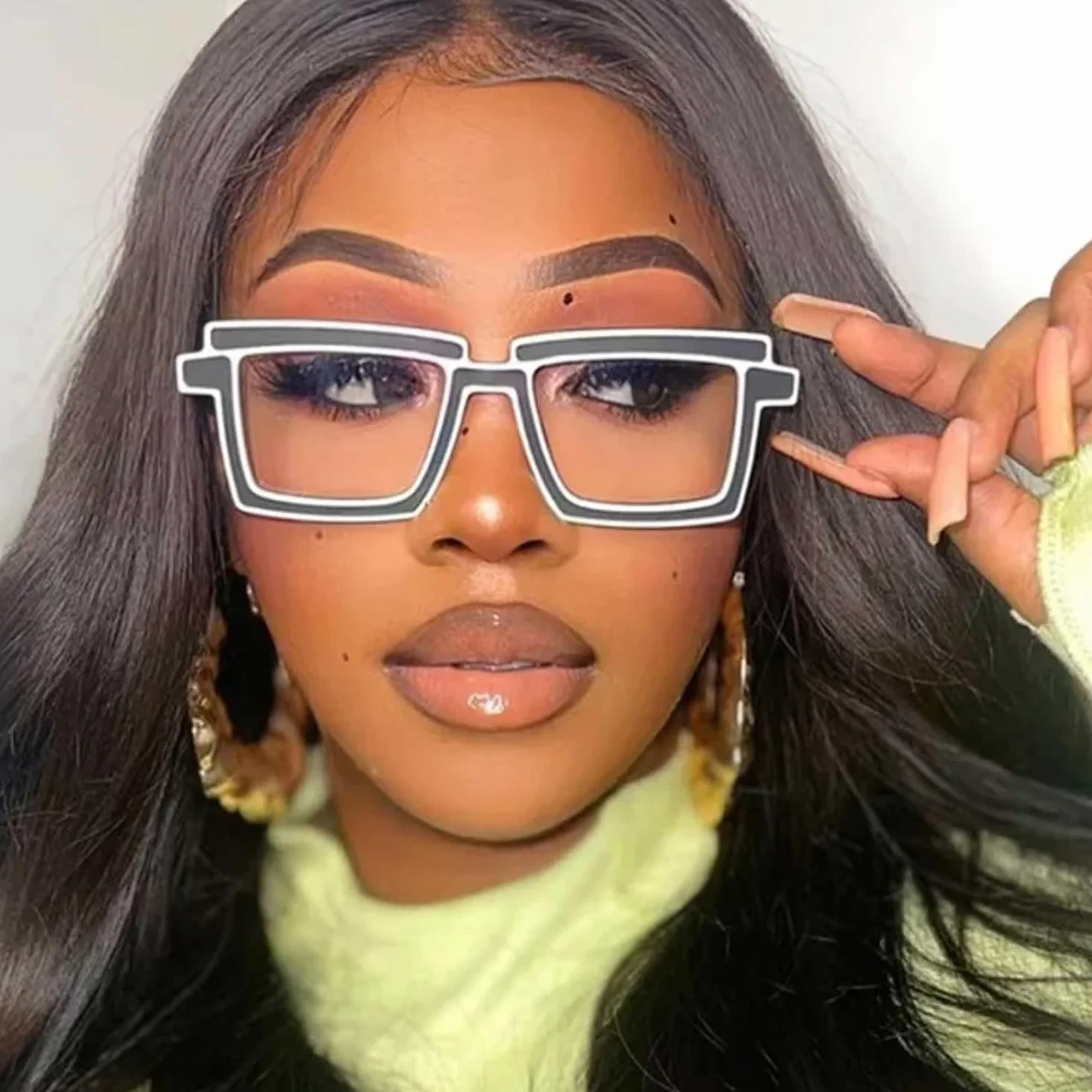 Titanium Anti-blauw Licht Brilmonturen Extra Grote Vierkante Optische Brillen