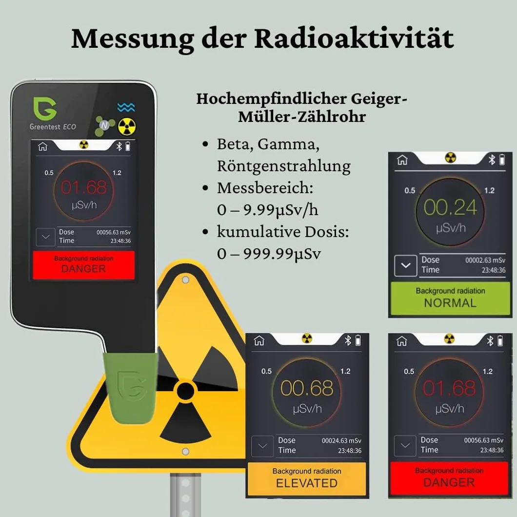 Greentest Eco 6 licznik Geigera Nitrattester do mięsa i ryb Tester TDS Tester wody Detektor promieniowania Licznik promieniowania Tester nitrytów urządzenie do pomiaru geigera dozymetr Tester nitrytów