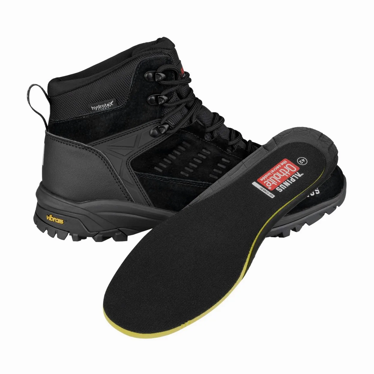 Alpinus - Buty Trekkingowe Męskie Brasil Plus M, Buty Turystyczne, Górskie, Hikingowe, czarne JS18659