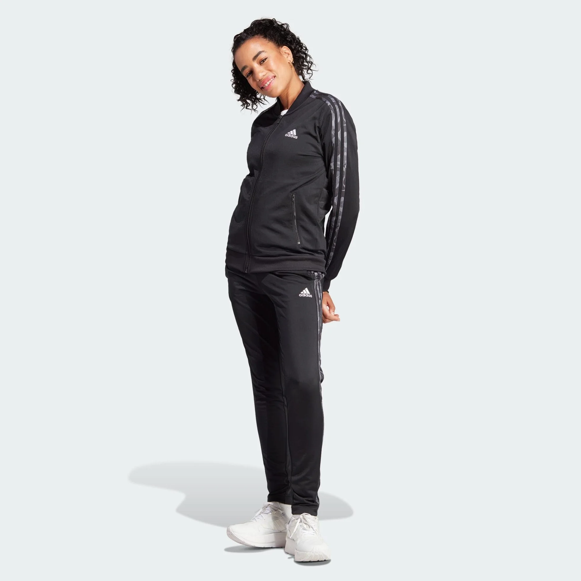 adidas Kobiety Essentials 3-Stripes Track Suit, Black/Multicolor, M