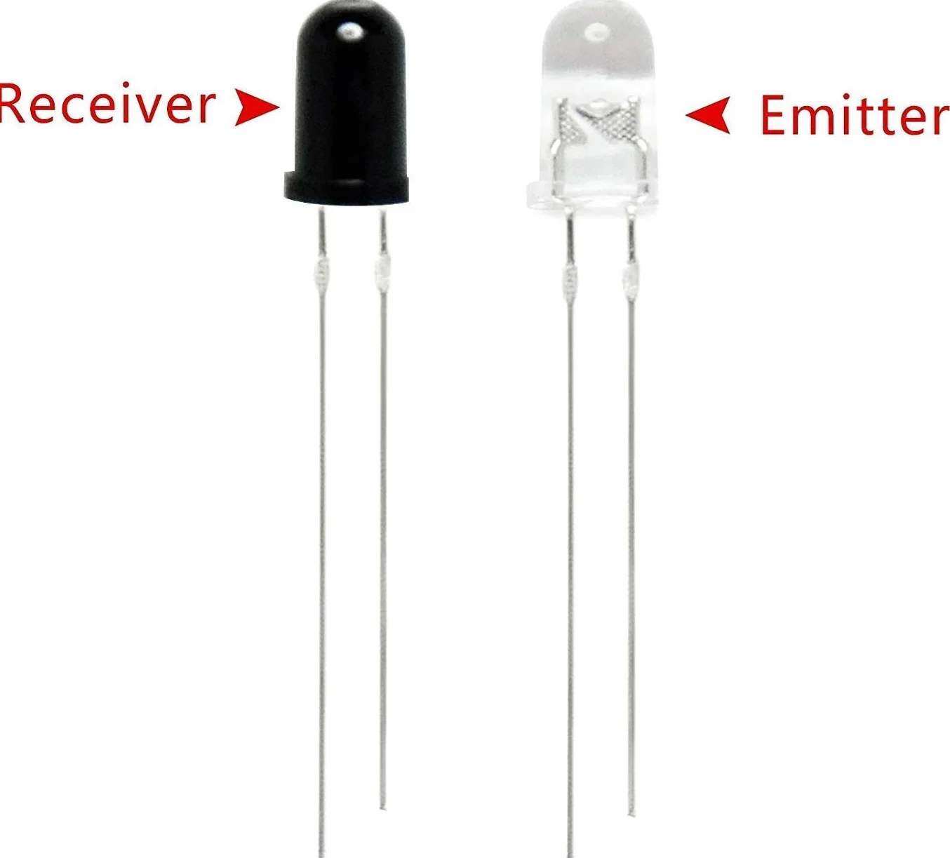 Hailege 20 szt. 5 mm 940 nm LED emiter na podczerwień i odbiornik IR Dioda do Arduino 5 mm na podczerwień 10 emisji + 10 odbiorników (opakowanie zawiera 10 par)