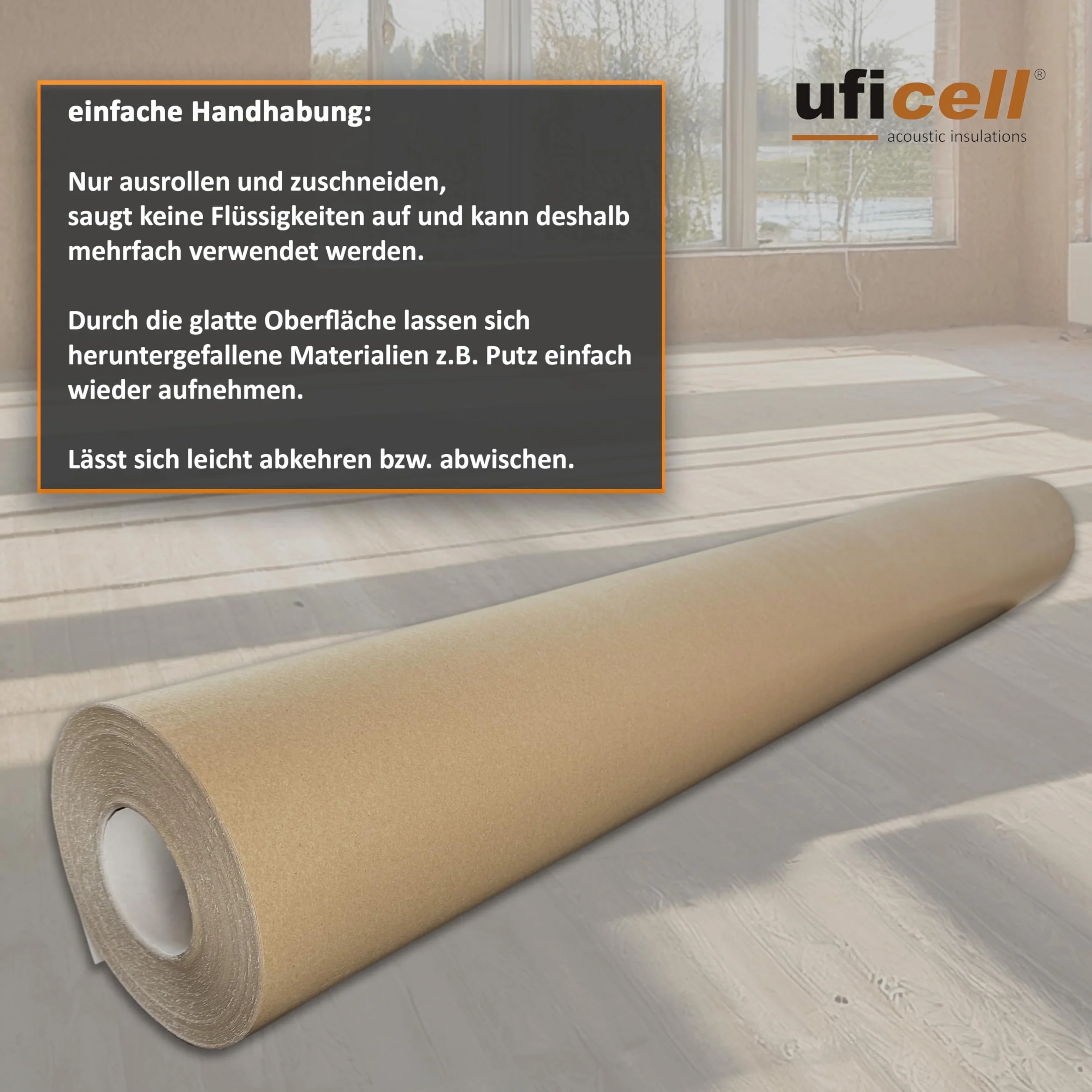 uficell® Papier do kartonów mlecznych Basic Gramatura: około 220 g/m² | Format: około 1,30 m x 58 lfm/Rola Rozmiar rolki: około 75 m² (220 g/m²)