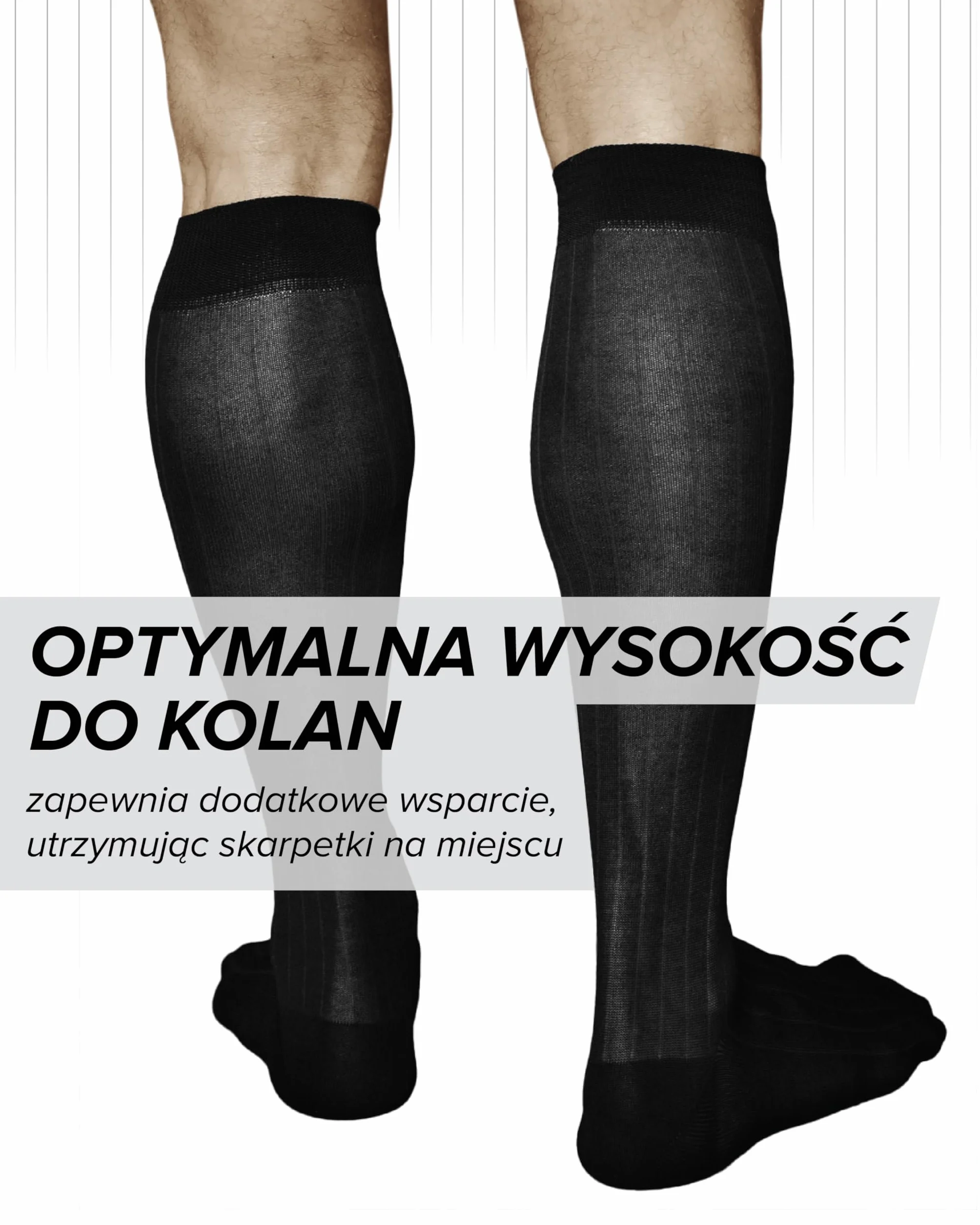 VITSOCKS Podkolanówki Business Męskie Wysokie Skarpetki do Kolan (2 PARY) Bawełna Merceryzowana