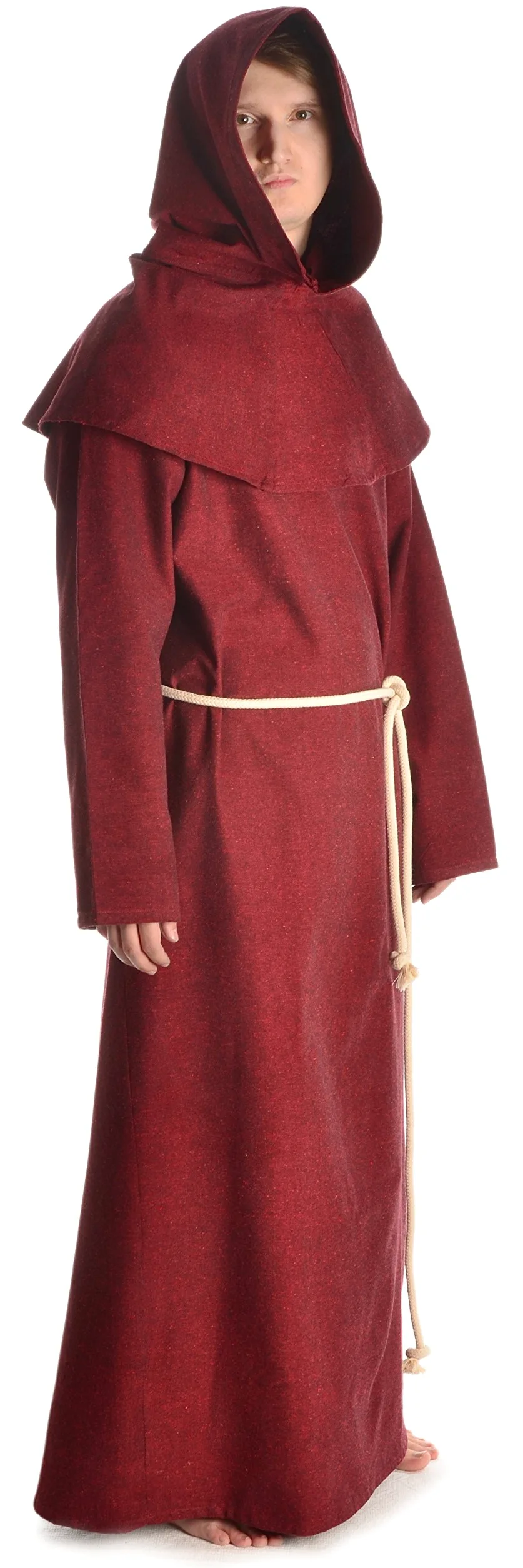 Męska średniowieczna czapka halzebeer (zestaw kaptur, dzianina, bawełna) S-XXXL bawełna