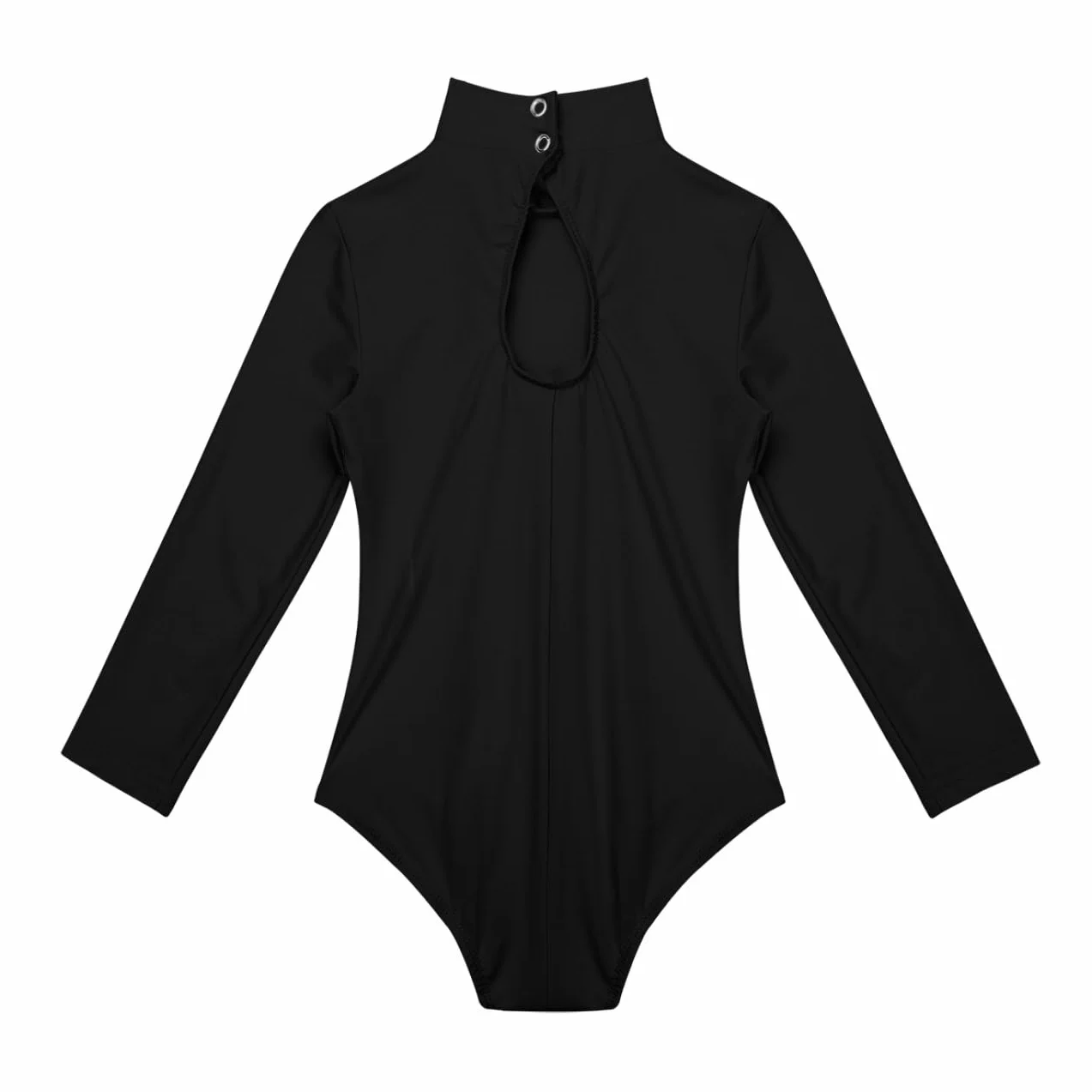 Dziewczęcy strój baletowy z długim rękawem, stójka, trykot, gimnastyka, leotard, trykot, joga, siłownia, fitness, body sportowe