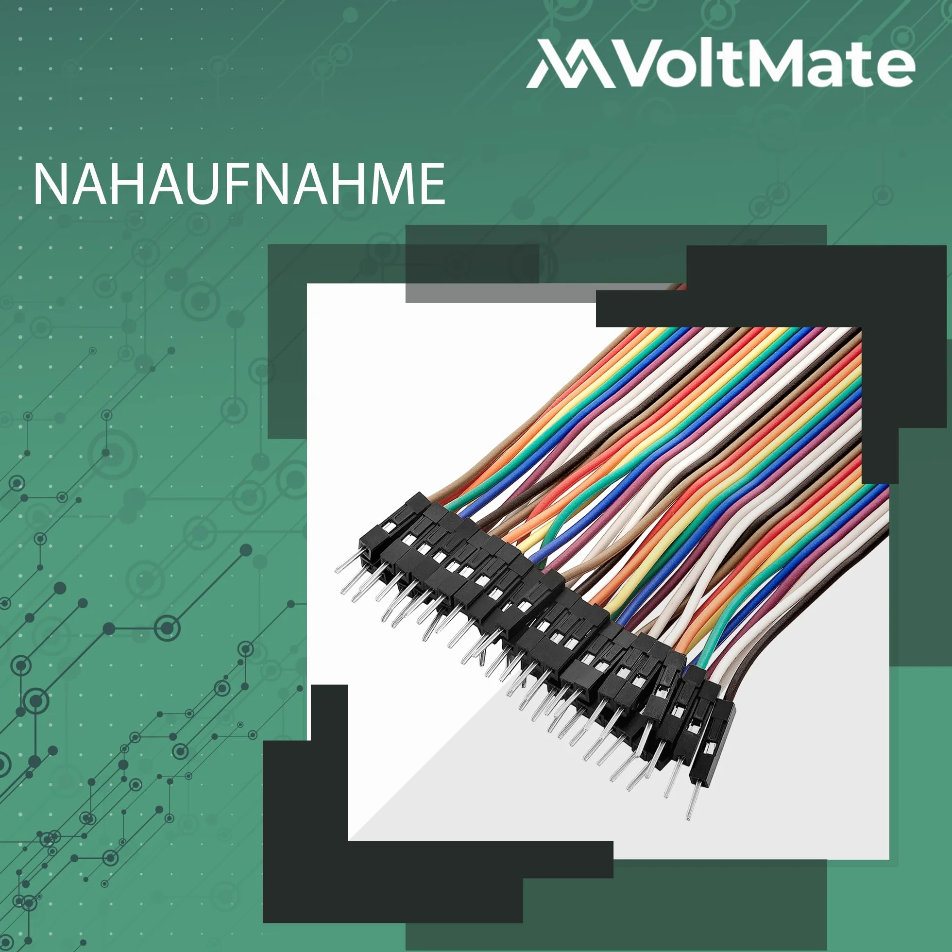 VoltMate Zestaw 3 szt. Jumper Wire M2M, F2M, F2F - 40 szt. 20 cm - kompatybilny z Arduino i Raspberry Pi Breadboard