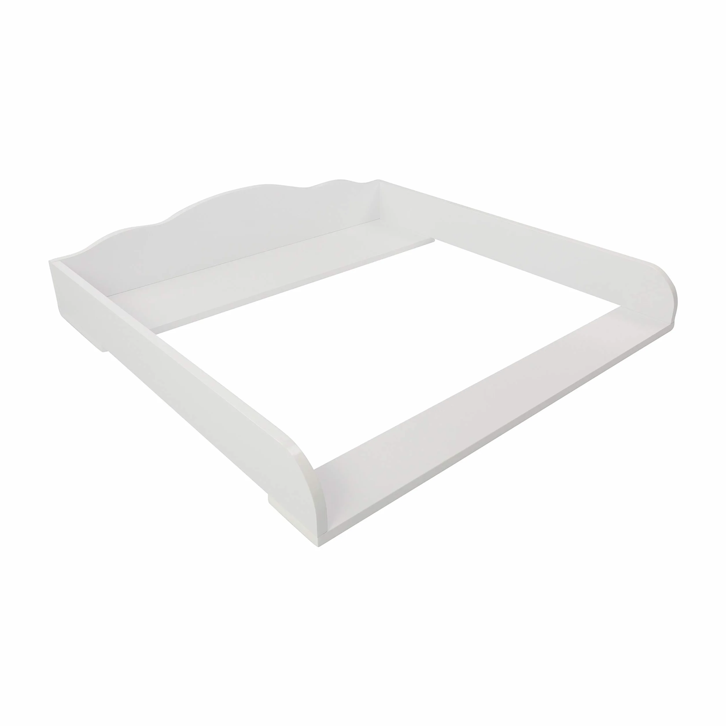 Puckdaddy Przewijak Max – 80 x 78 x 15 cm, podkład do przewijania z drewna w kolorze białym, wysokiej jakości nakładka na przewijak pasująca do komód, w zestawie materiały montażowe do mocowania na ścianie