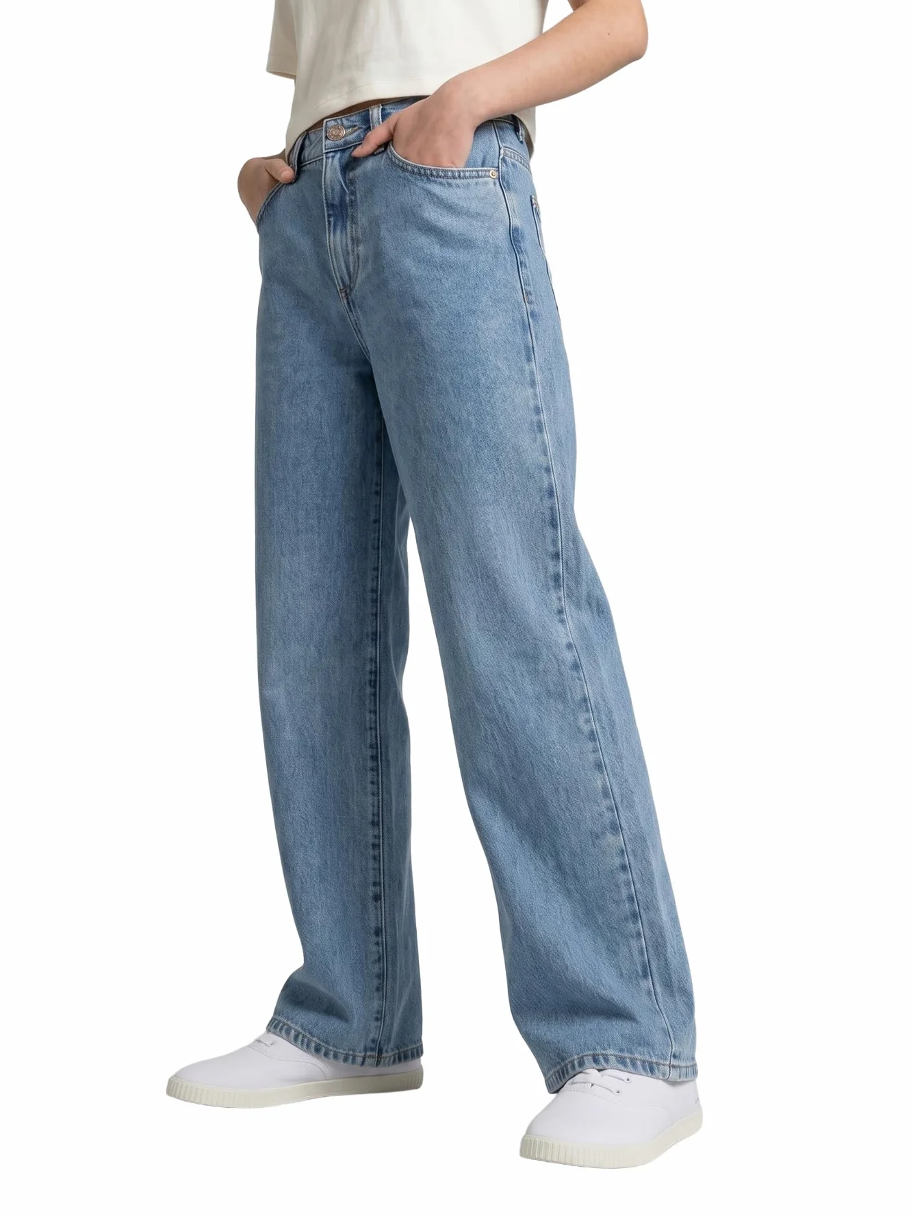 TOM TAILOR 1041068 - Dżinsy dziecięce Wide Leg Fit Dziewczynki