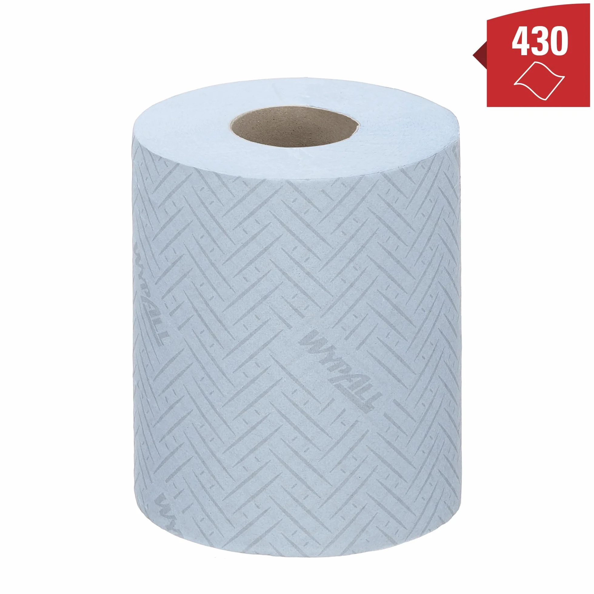 WypAll L10 Papier do wycierania żywności i higieny 6223-1-warstwowa niebieska rolka centralnego podawania - 6 rolek środkowego podawania x 430 chusteczek papierowych (łącznie 2580)