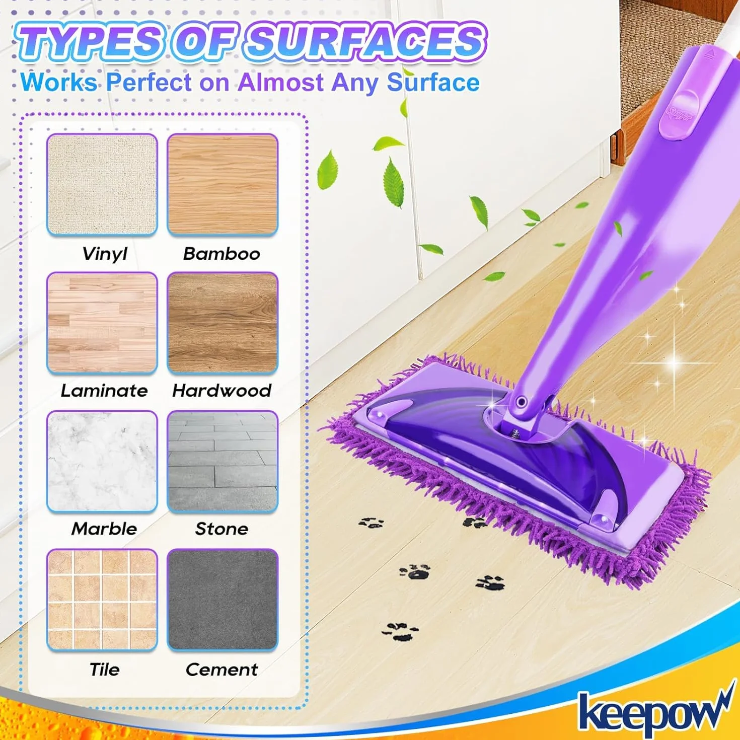 4 ściereczki wielokrotnego użytku do Swiffer WetJet Wood