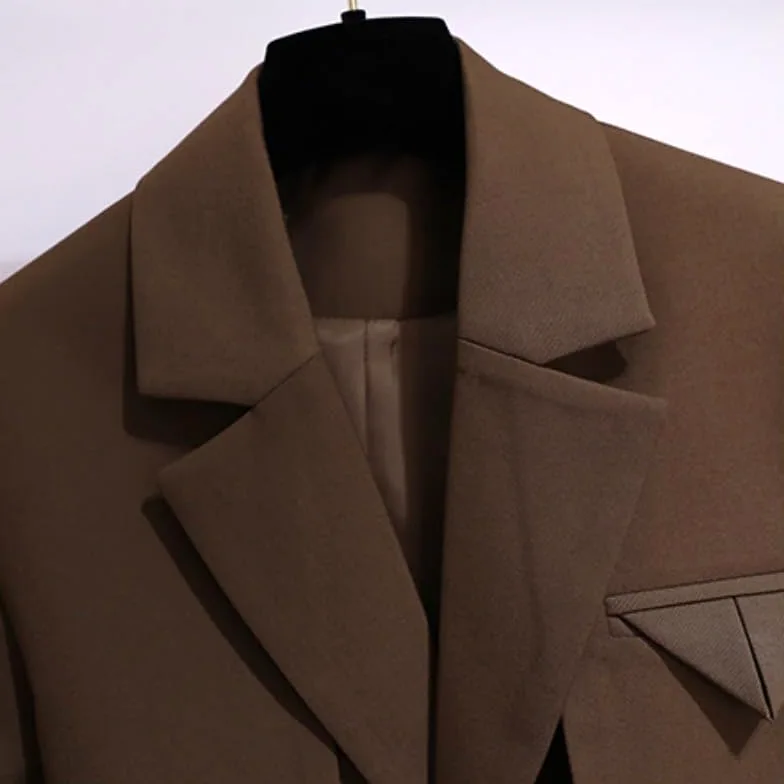 Marynarki damskie płaszcze wiosna jesień sznurowane kurtki płaszcz damski khaki XXL