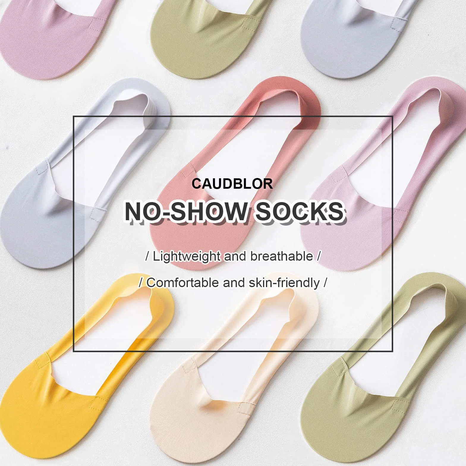 Caudblor 6 par niewidocznych antypoślizgowych damskich krótkich skarpet Low Cut Liners & Ankle Socks Black Gray Nude 4-6 6-8, BEŻOWY, 36.5-38.5 EU