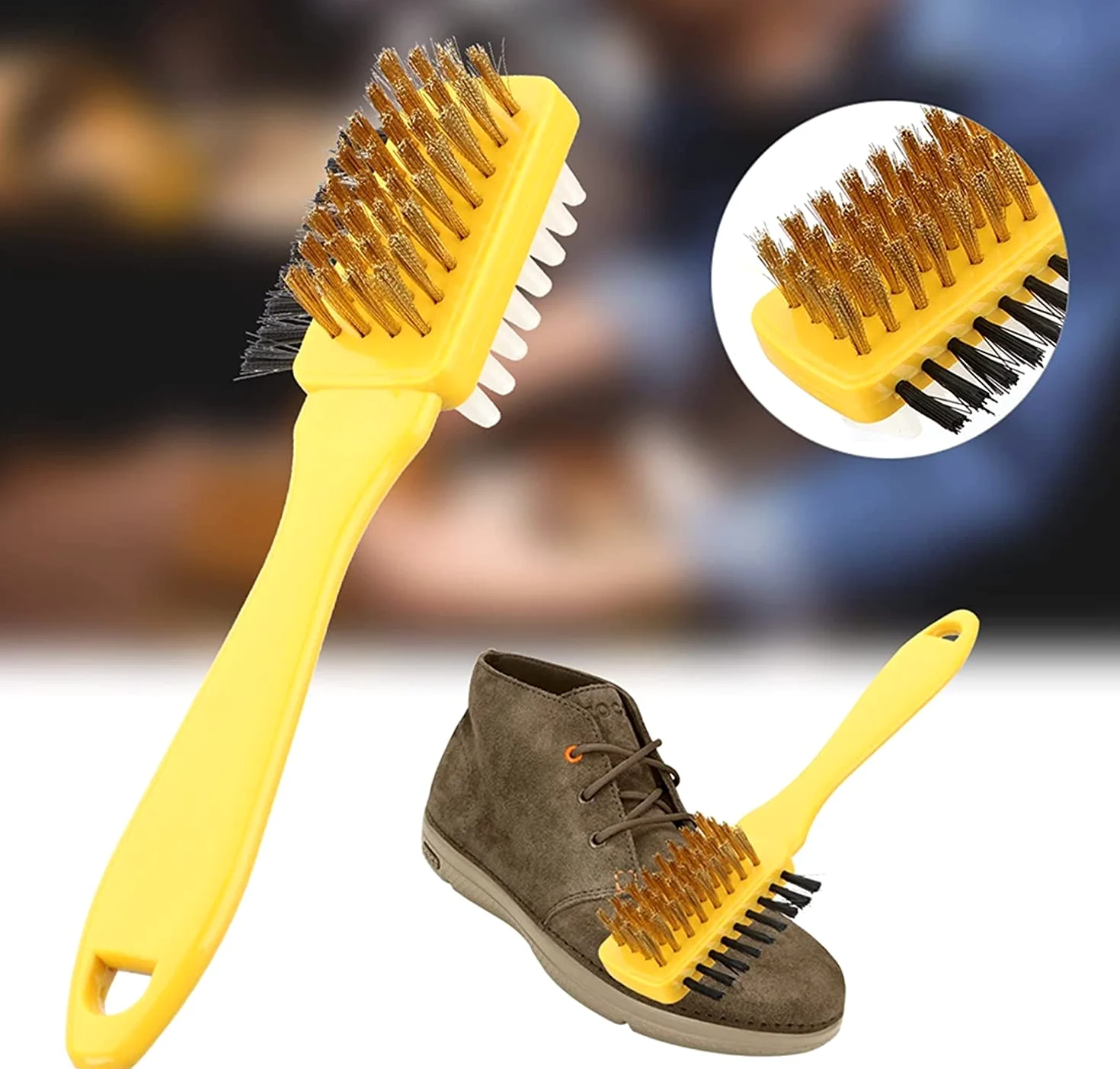 Szczotka do butów, 3 w 1 Zamsz Nubuk Buty Czyszczenie butów Szczotka do butów Szczotka do czyszczenia Zestaw gumek Szczotka do czyszczenia Szczotka do szorowania