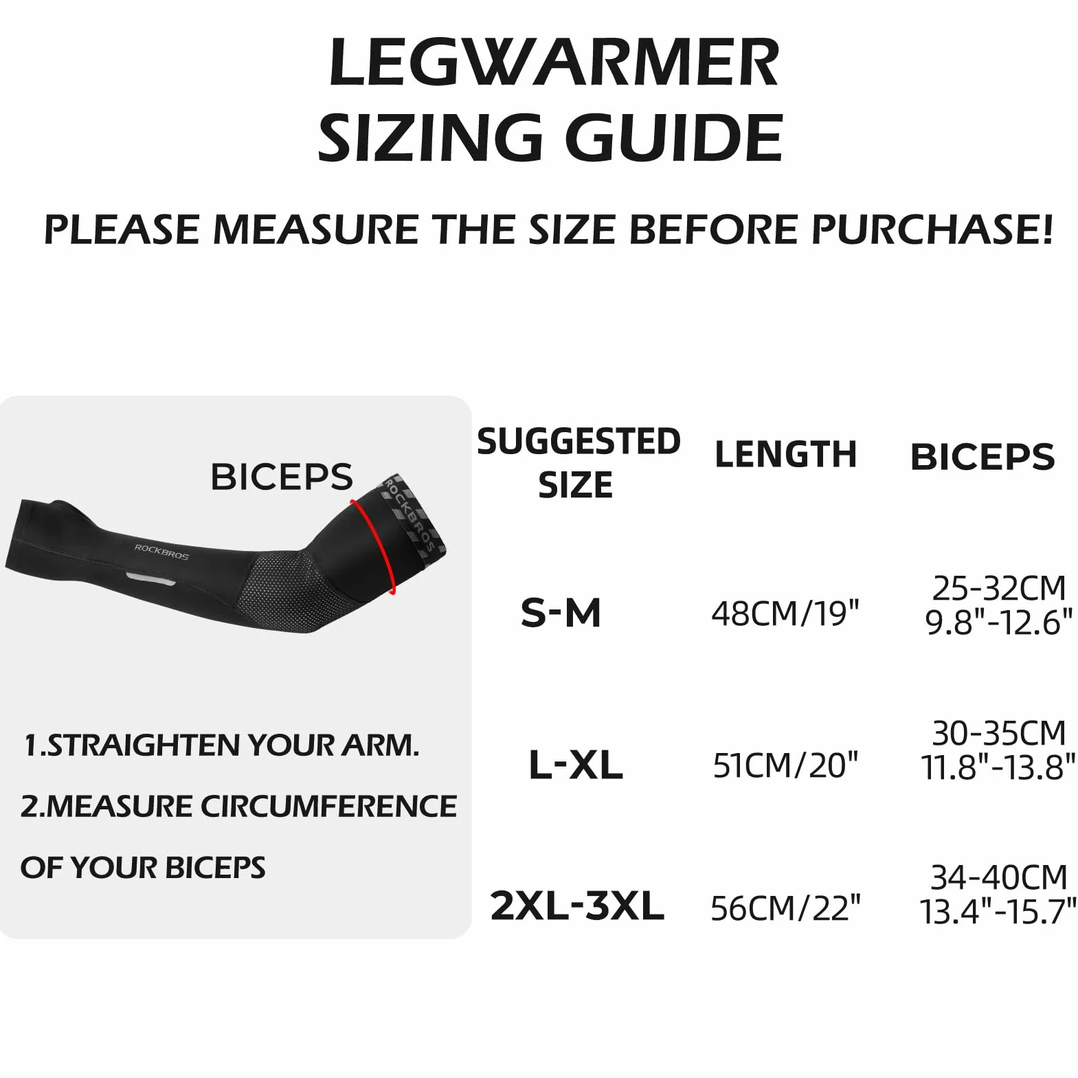 ROCKBROS Rękawy Unisex Rękawy Naramienne Antypoślizgowe Ocieplacze na Ręce ochrona Przed Słońcem UV Wiatroodporny Ciepły do ​​Jazdy na Rowerze Piesze Wycieczki Bieganie na Zewnątrz S-3XL