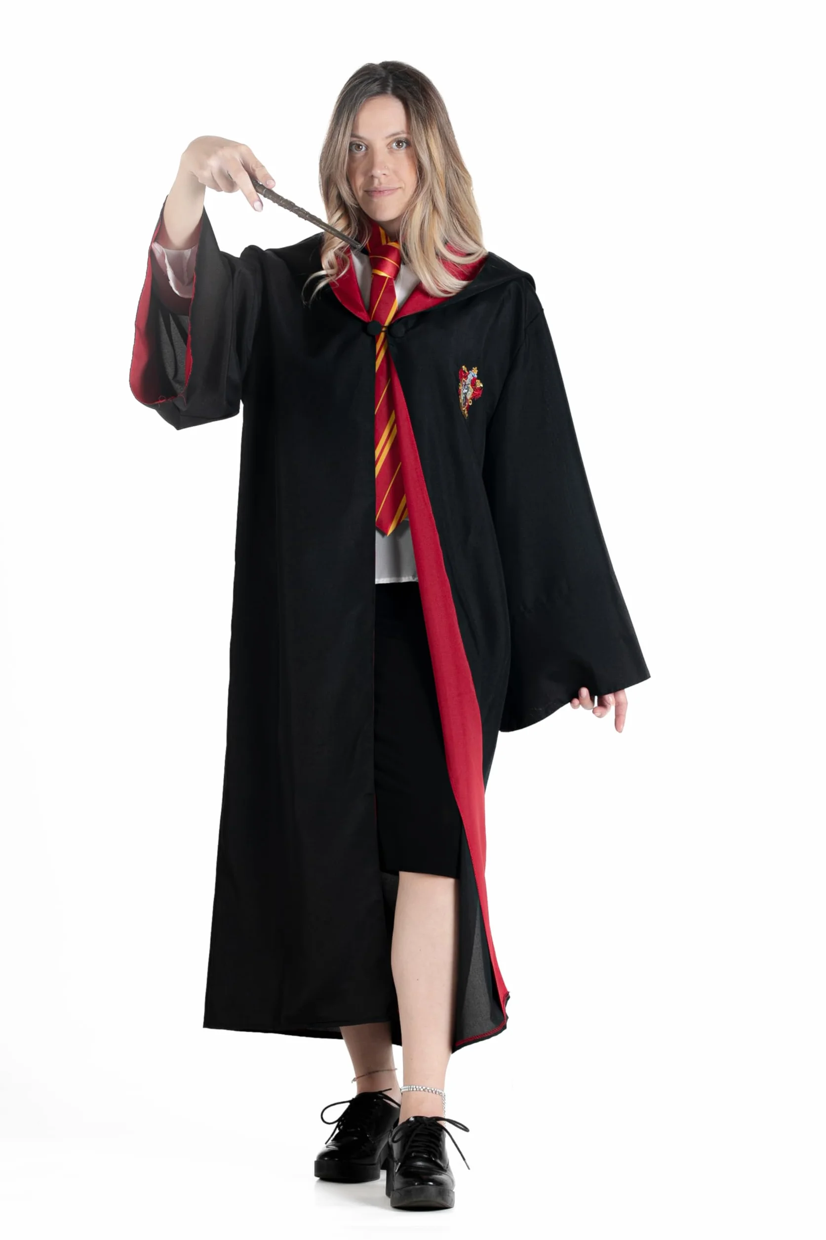 Cloak Cape Tunic Deluxe official Harry Potter Wizarding World (One size adult) with embroidered emblem and tie