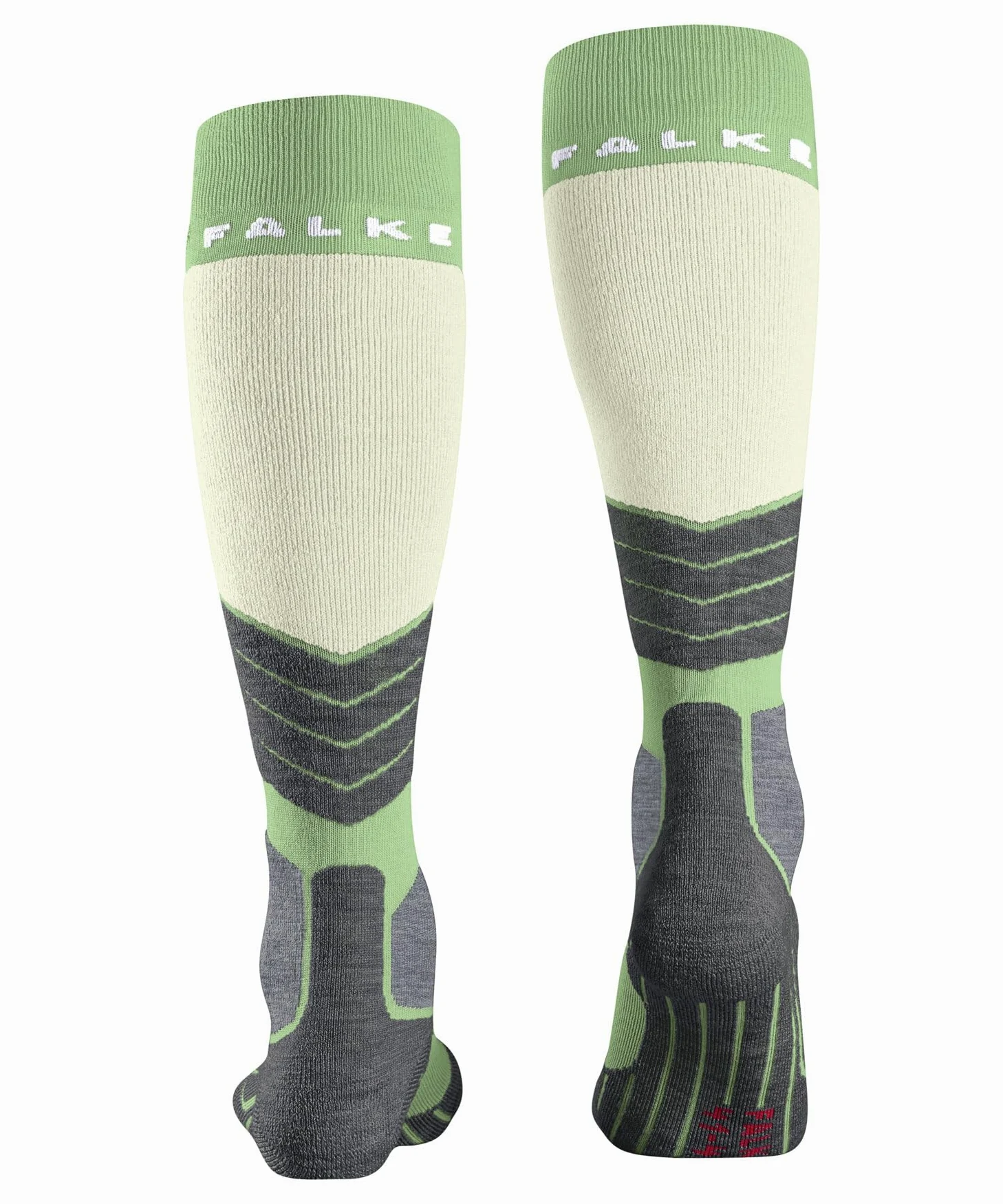 FALKE Kobiety Skarpety narciarskie SK2 Intermediate W Kh Wełna ciepłe grube 1 Para, Zielony Quiet Green 7378, 39-40