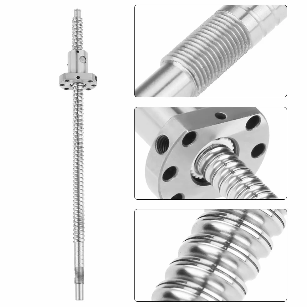 SFU1204 Rolowana śruba kulkowa bez podpór bocznych, śruba kulkowa Ballnut Anti-Backlash, długość 300mm, średnica śruby 12mm