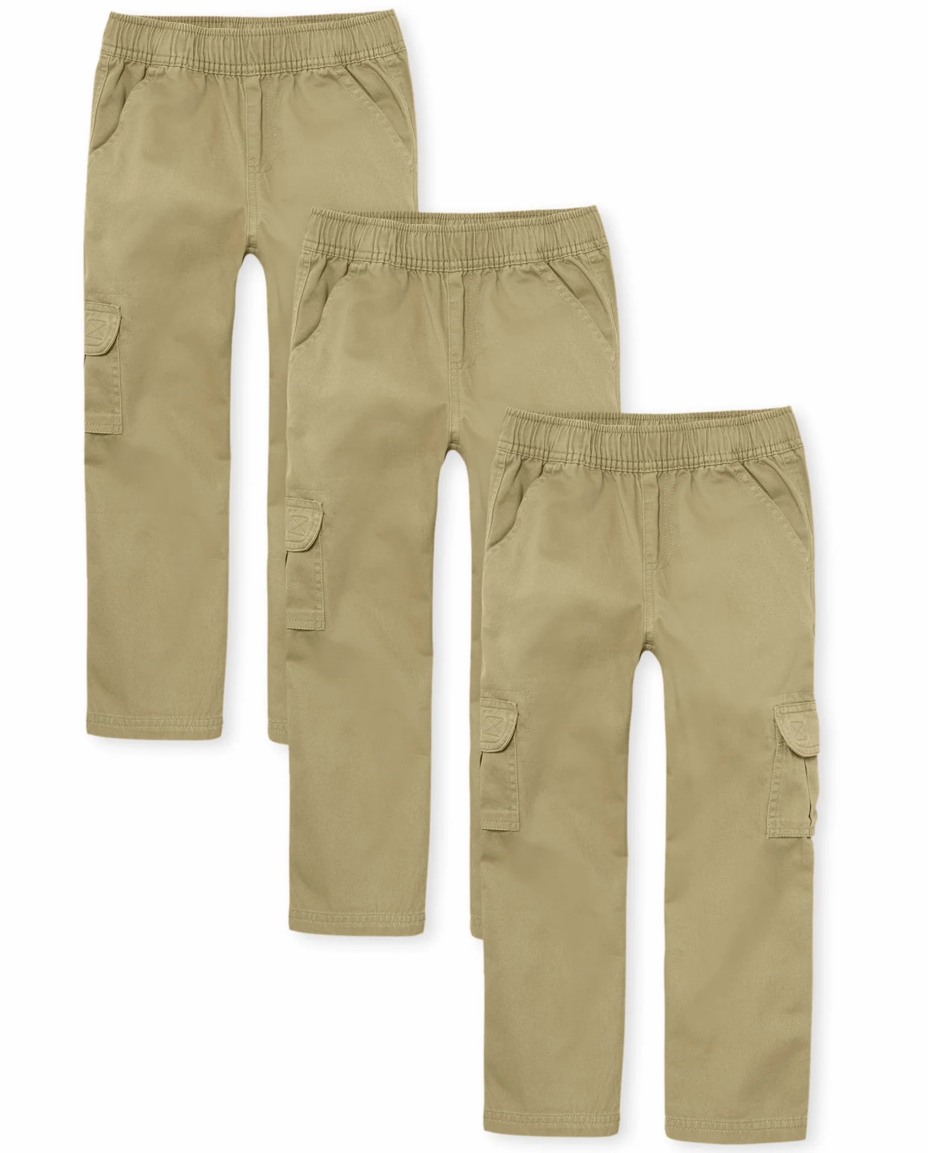 The Children's Place Boys Uniform Pull On Chino Cargo Pants 3-pack - Spodnie Chłopcy