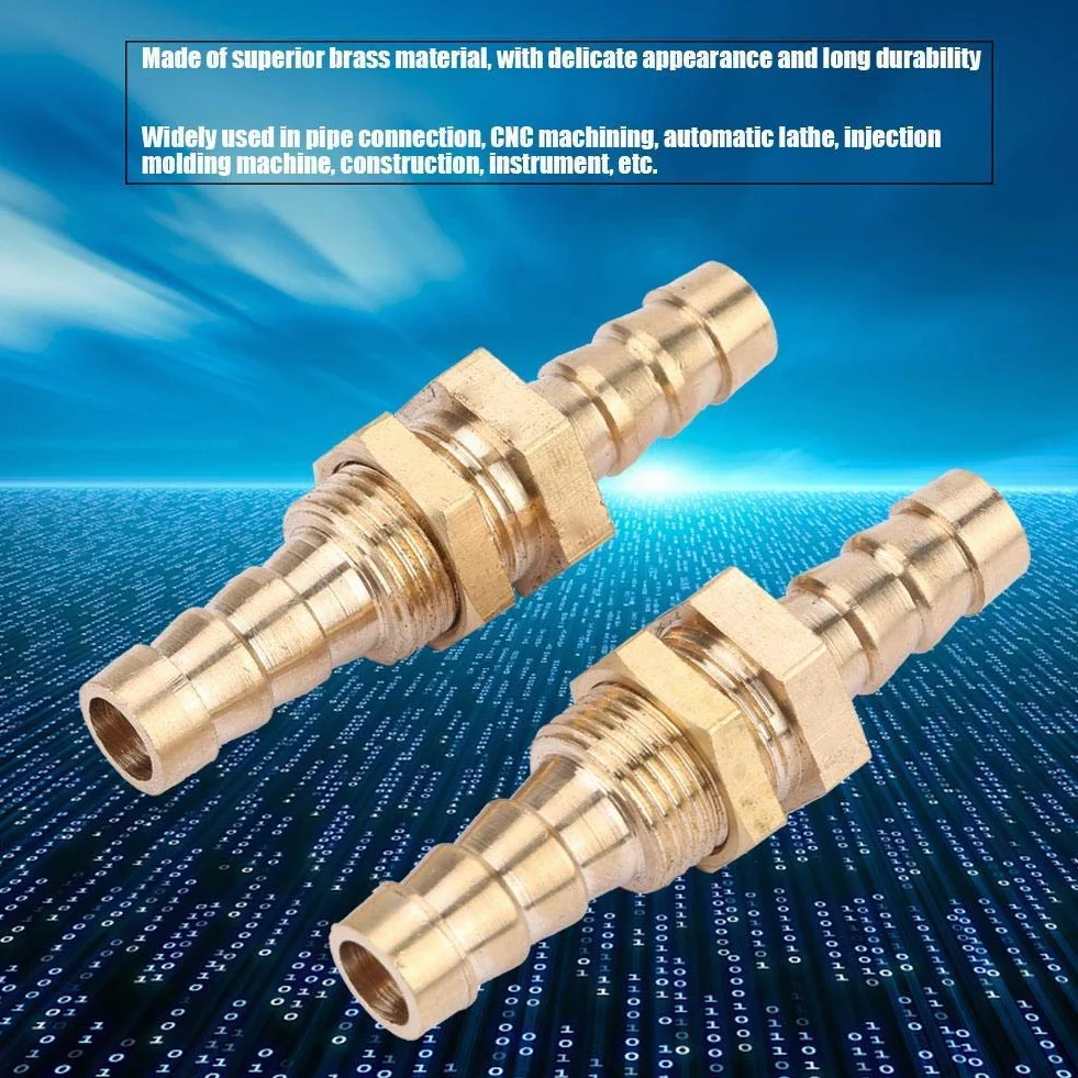 2 sztuki tulejek do węża mosiężnego złączka śrubowa do rur złączka przyłączeniowa adapter do rur (6 mm)