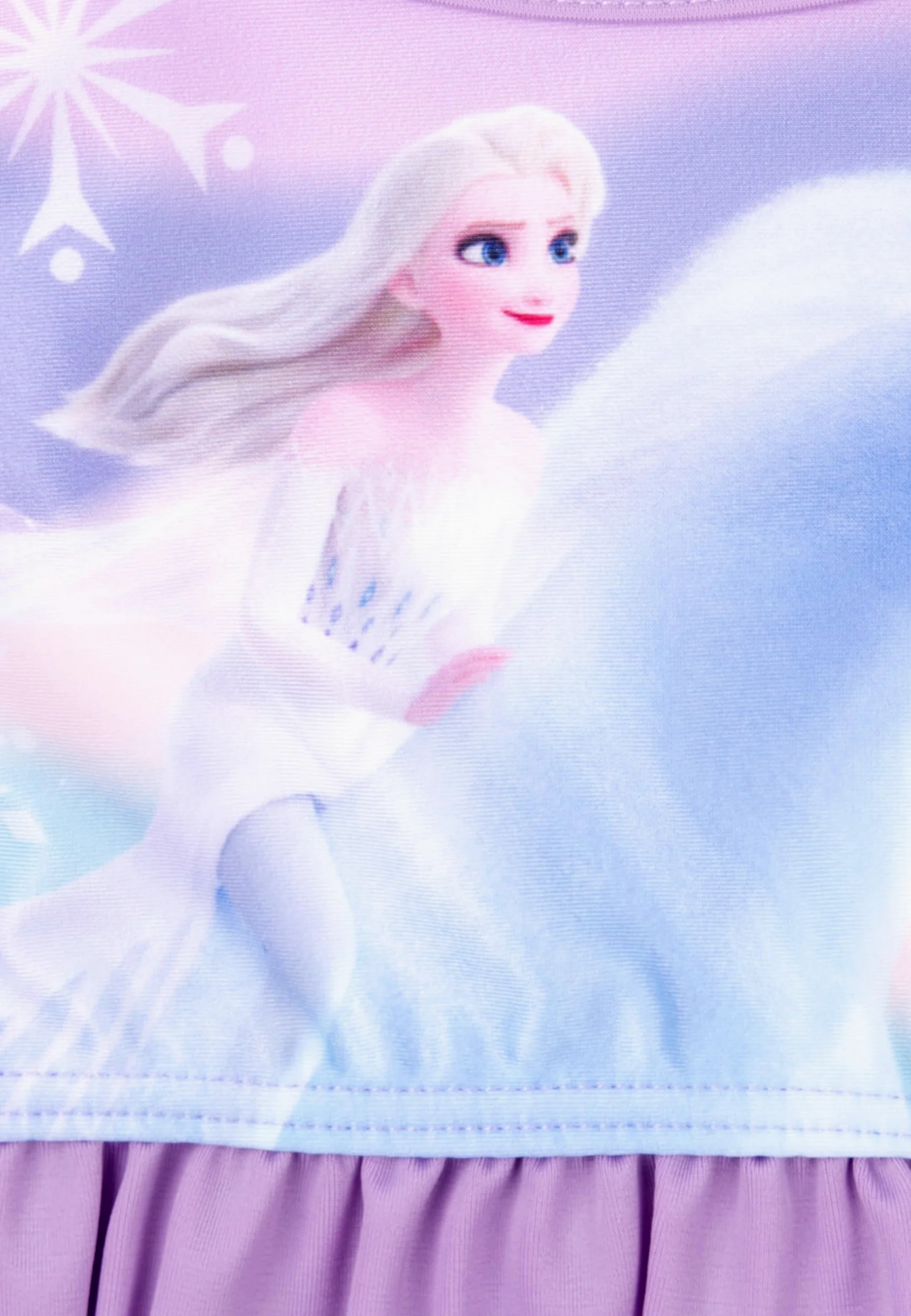 Disney Królowa Lodu Bikini z falbankami dla dziewczynek - Elsa Kraina Lodu Dwuczęściowy strój kąpielowy dla dzieci fioletowy