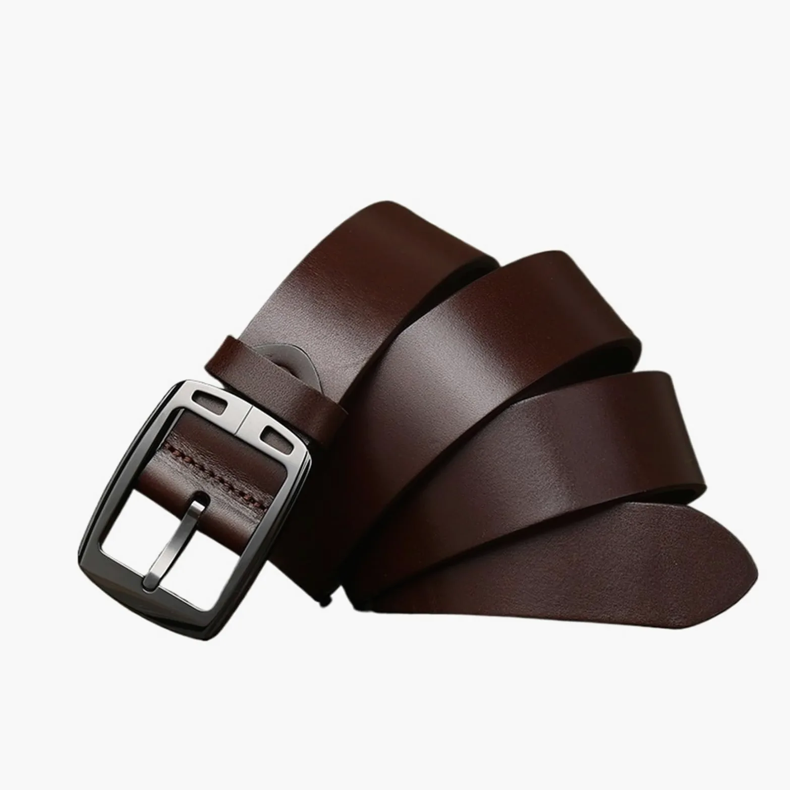 3,8 cm Ceramiczna antyalergiczna klamra ze sprzączką Skórzany męski pasek w talii Pasy do dżinsów Casual Business Homme