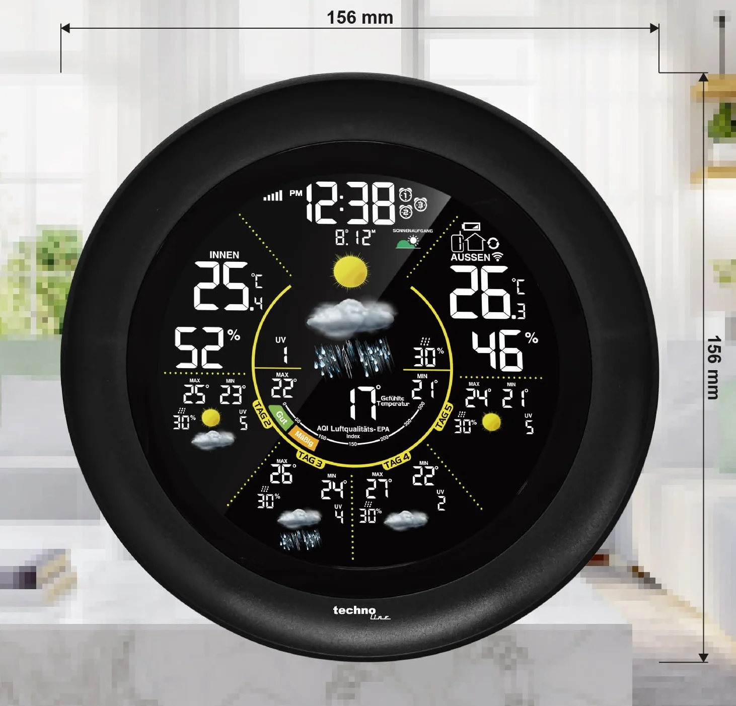 WD3040 internetowa stacja pogodowa, elegancki specjalny design, regionalna prognoza pogody, temperatura, korzystanie z aplikacji pogodowej, dodatkowe dane na smartfonie