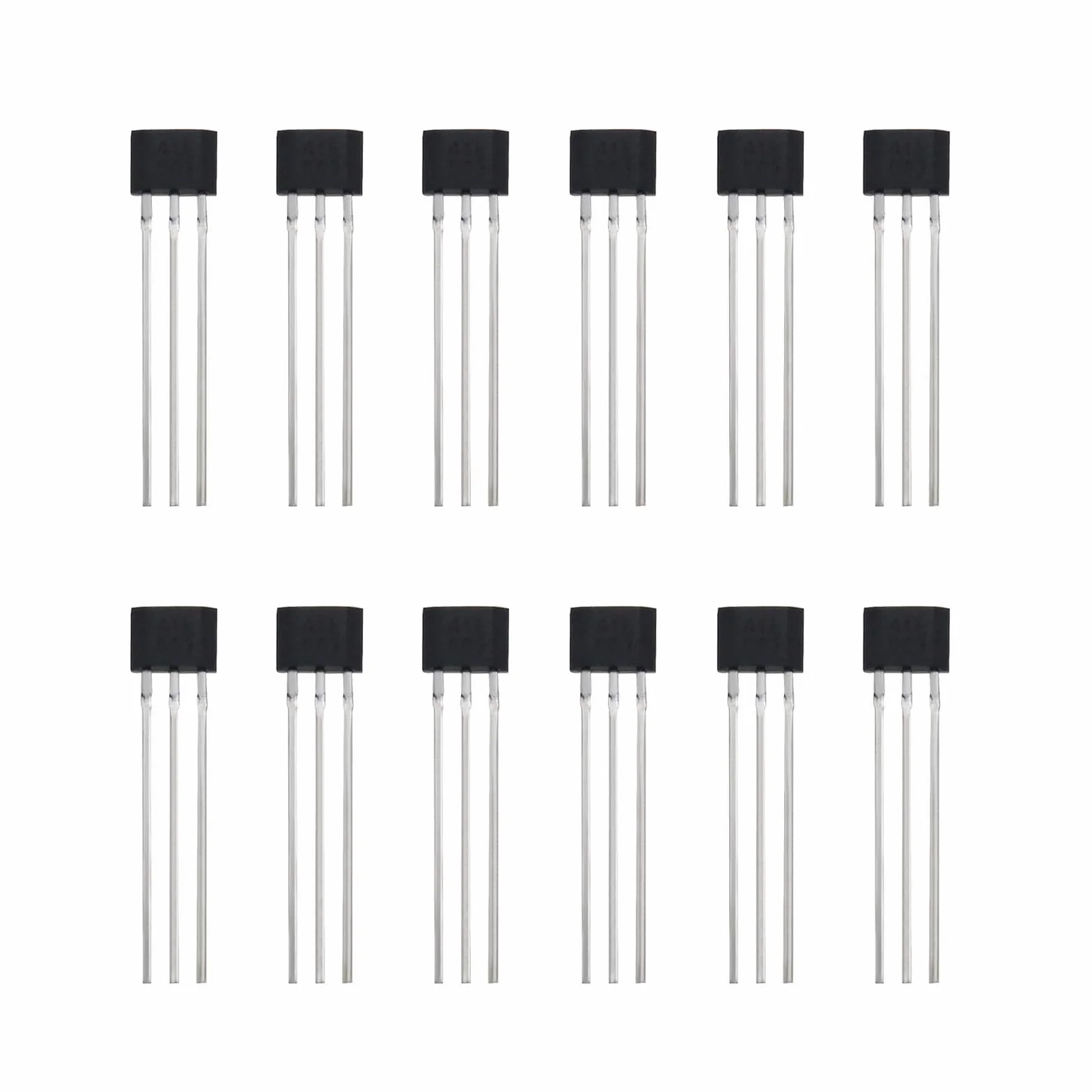 12 sztuk 41F TO-92S magnetyczny czujnik bipolarny efekt Halla SS41F 0H41 SH41 S41 3-pinowe do pojazdów elektrycznych do silników zastosowań przemysłowych
