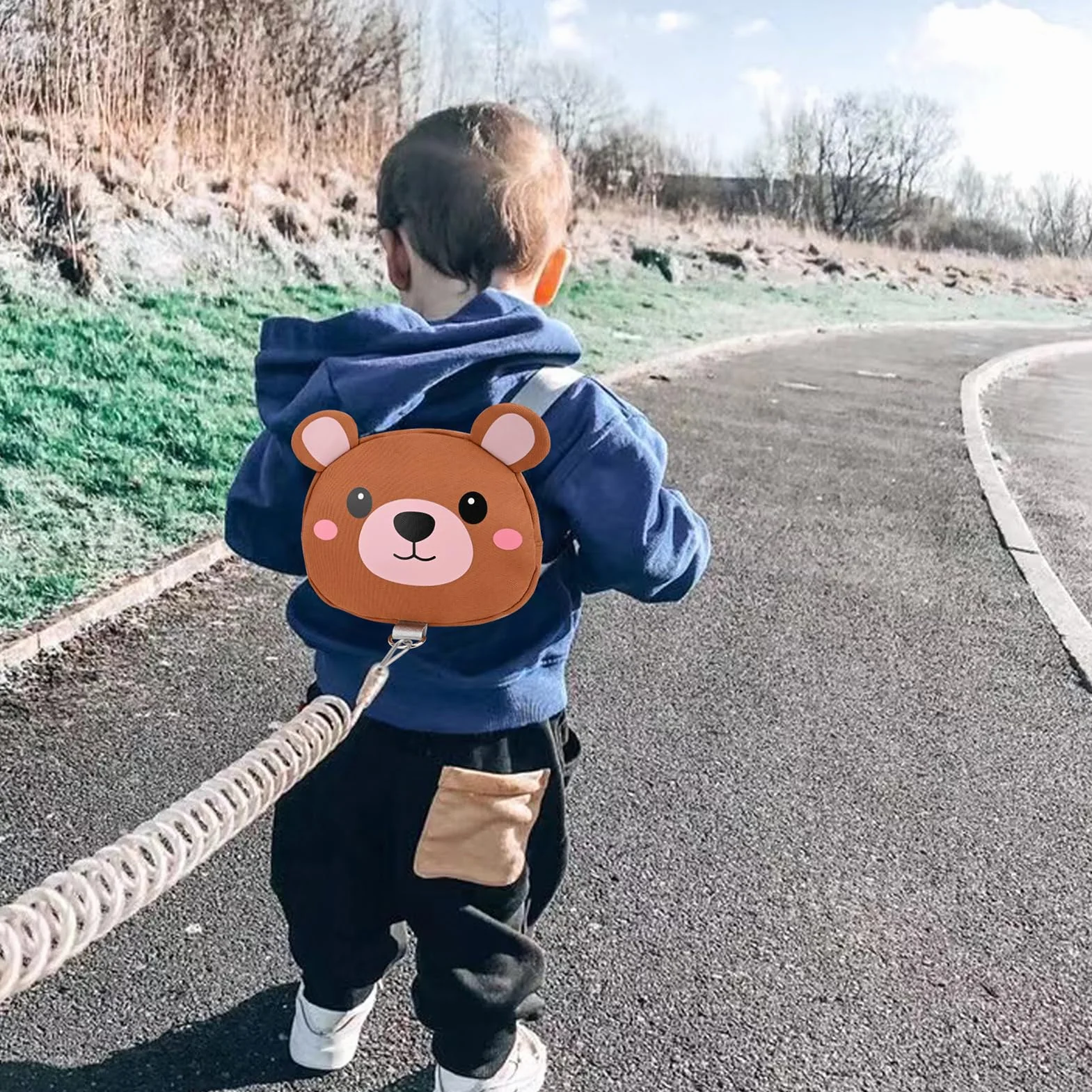 Bebamour Animal Toddler Backpack z wodzami bezpieczeństwa Mini torba ze smyczą dla dzieci Przenośny plecak z szelkami dla chłopców i dziewcząt