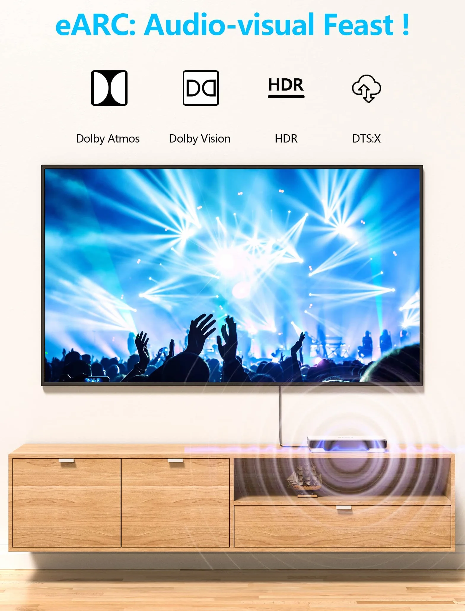 ZESKRIS Kabel 8K HDMI 2.1, 1 m, certyfikowany kabel 48 Gb/s, Ultra High Speed, obsługa 4K120Hz, 8K60Hz, eARC, HDR 10, HDCP 2.2 2.3, kompatybilny z laptopami, telewizorami, monitorem, PS5