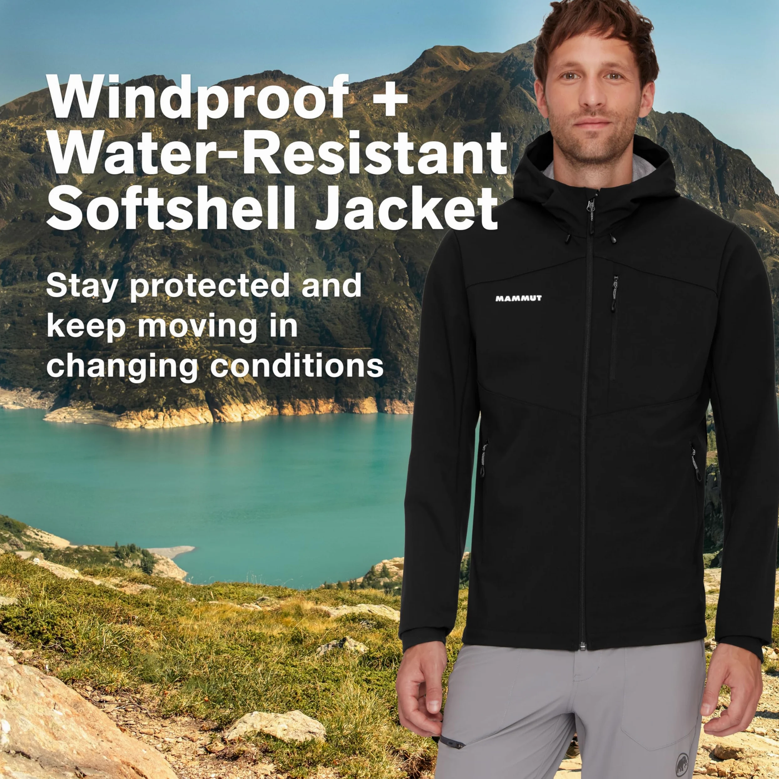 Mammut kurtka softshell Mężczyźni Outdoor So Hooded Jacket Men